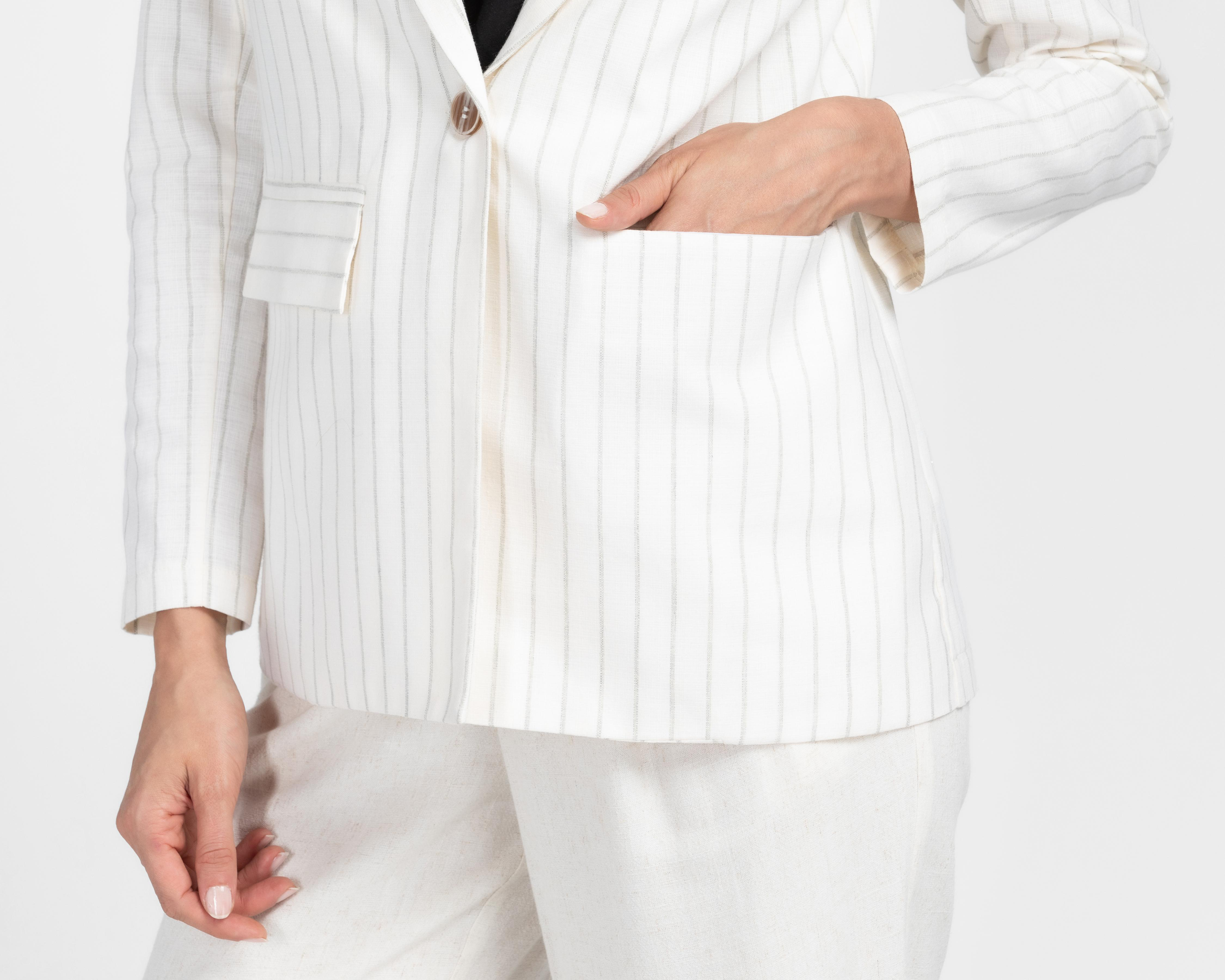 Foto 5 pulgar | Blazer Beige Sahara para Mujer