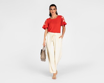 Foto 2 | Blusa Lady Sun Anaranjada para Mujer