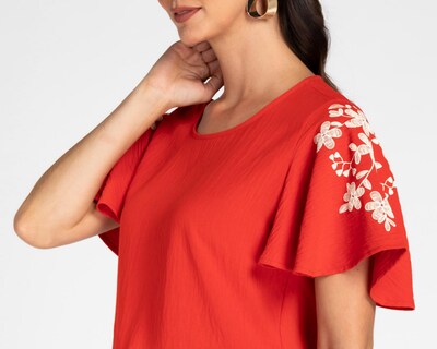 Foto 4 | Blusa Lady Sun Anaranjada para Mujer