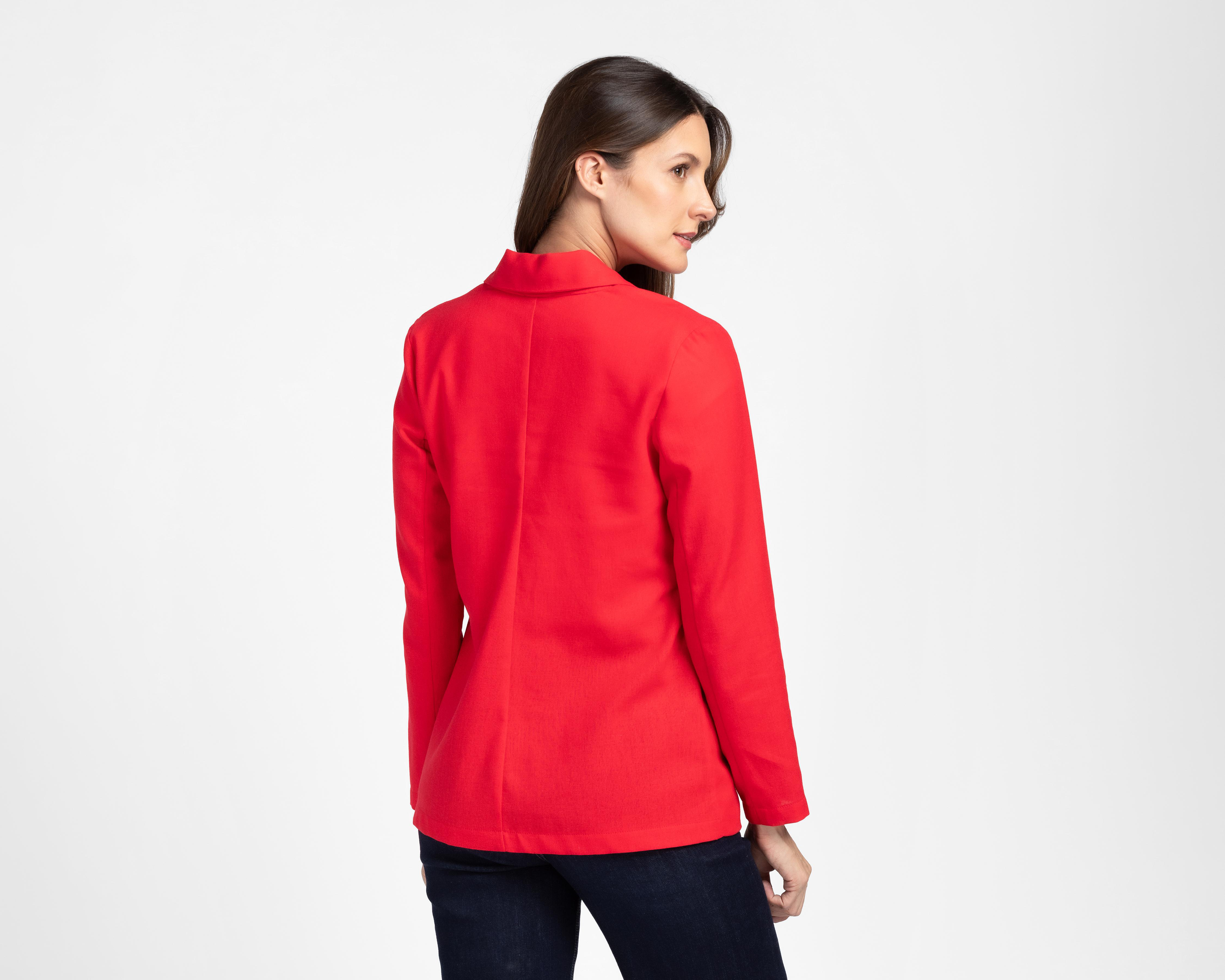 Foto 3 | Blazer Rojo Sahara para Mujer