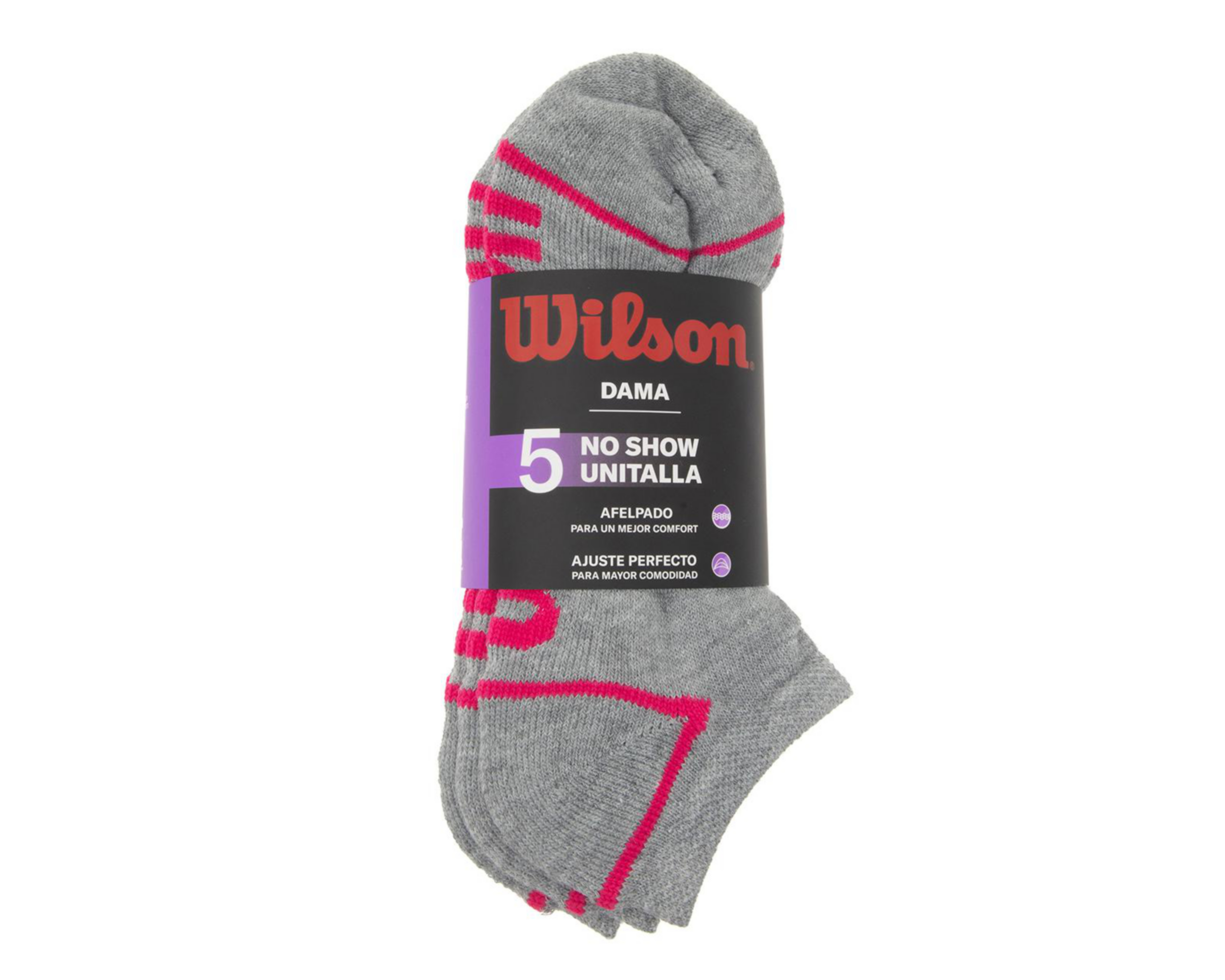Foto 5 pulgar | Calcetas Deportivas Wilson para Mujer 5 Pares