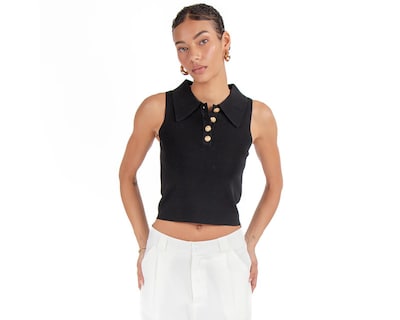 Foto 1 | Playera con Botones Forever 21 para Mujer