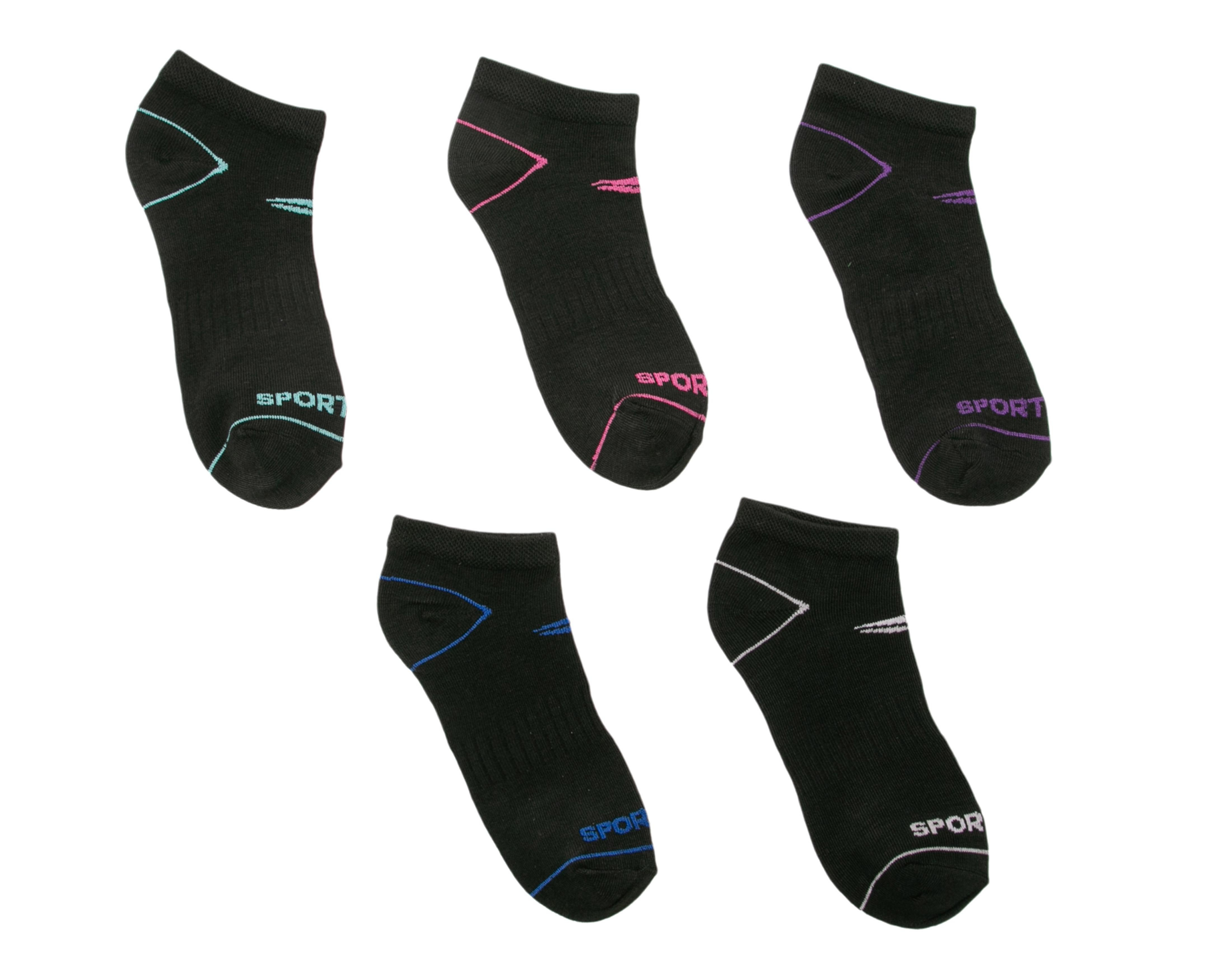 Foto 2 pulgar | Calcetas Deportivas Sportline para Mujer 5 Pares