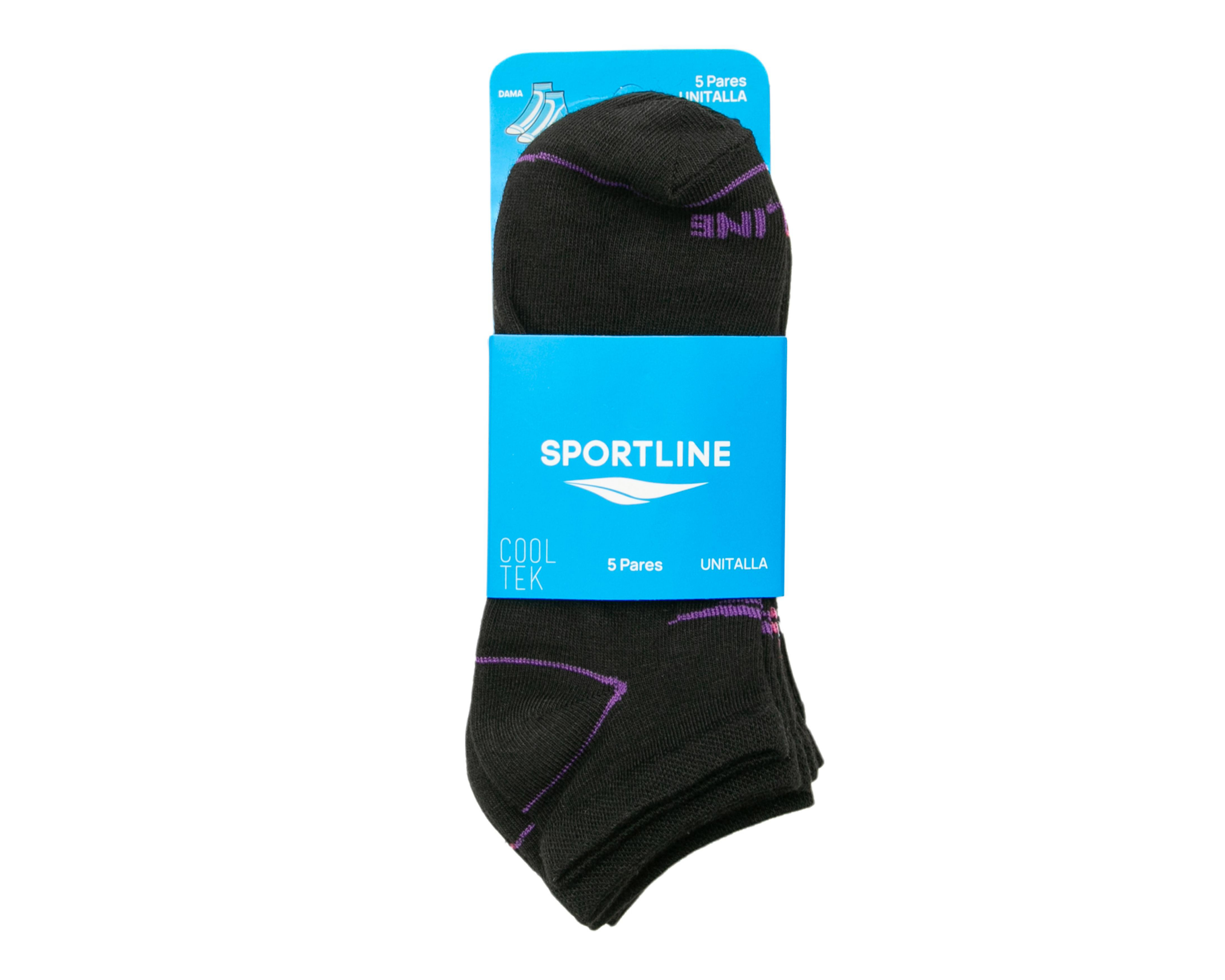 Foto 4 pulgar | Calcetas Deportivas Sportline para Mujer 5 Pares