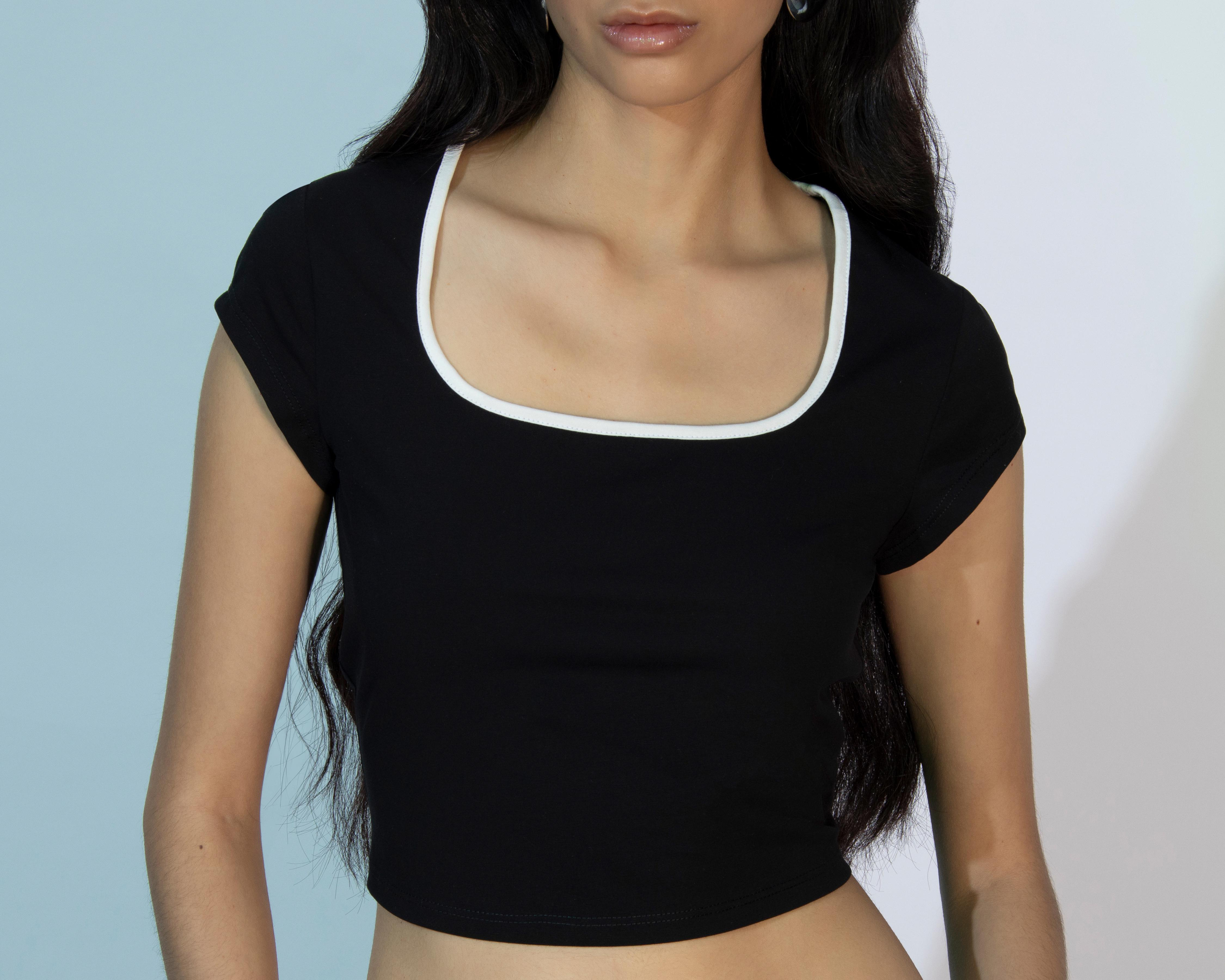 Foto 5 pulgar | Playera Strona Negra para Mujer