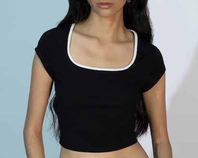 Foto 4 | Playera Strona Negra para Mujer