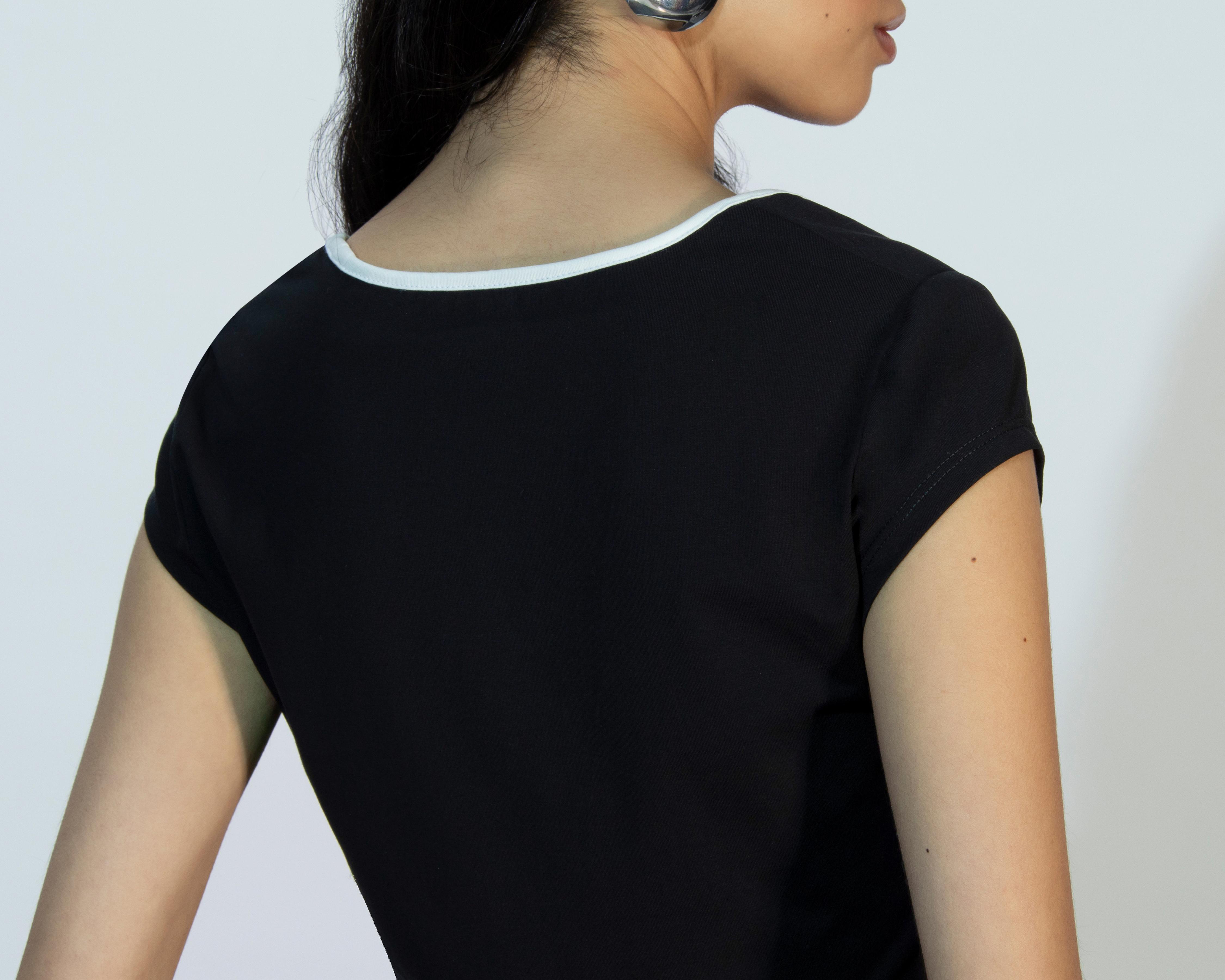 Foto 6 pulgar | Playera Strona Negra para Mujer