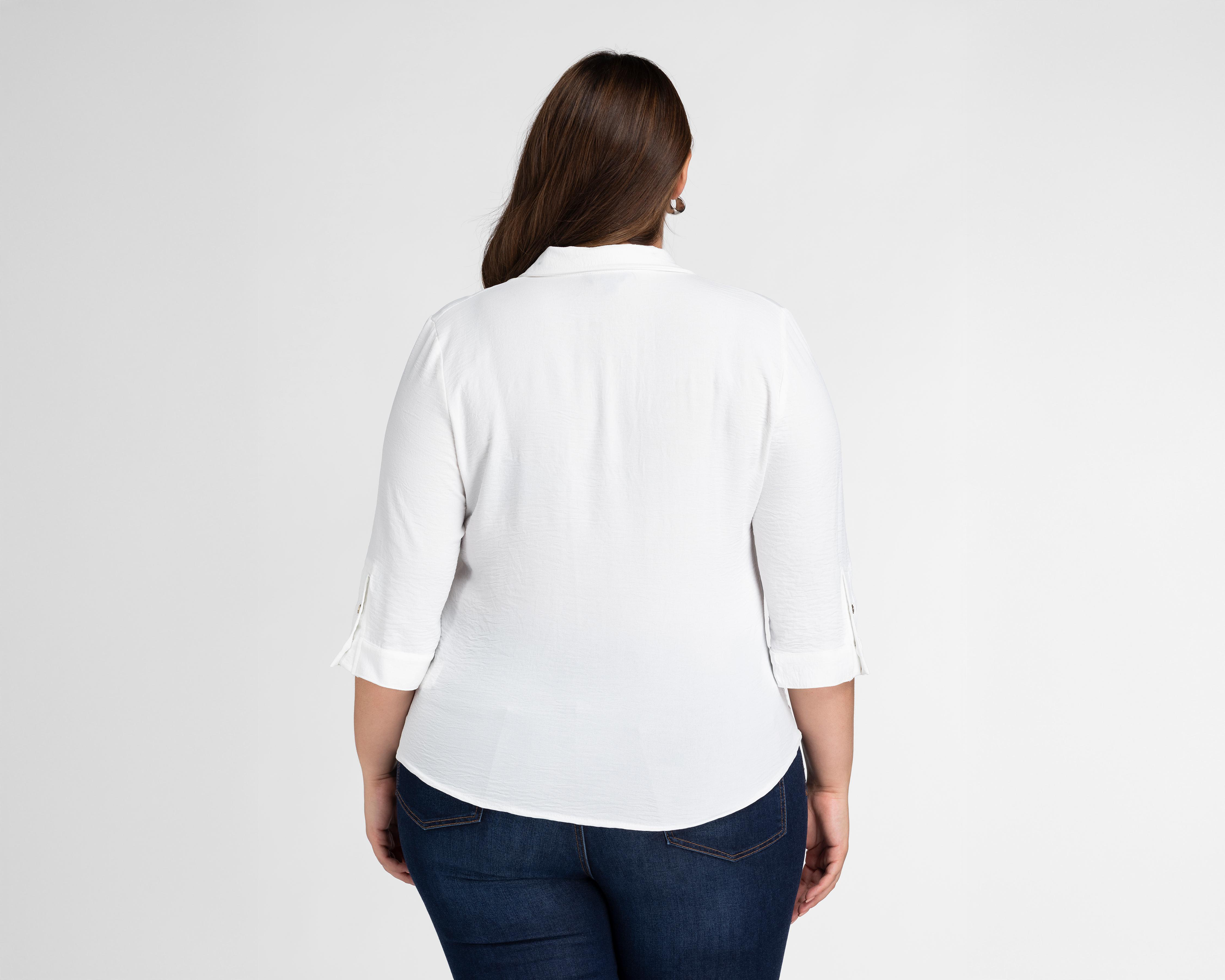 Foto 4 pulgar | Blusa Sahara Blanca para Mujer