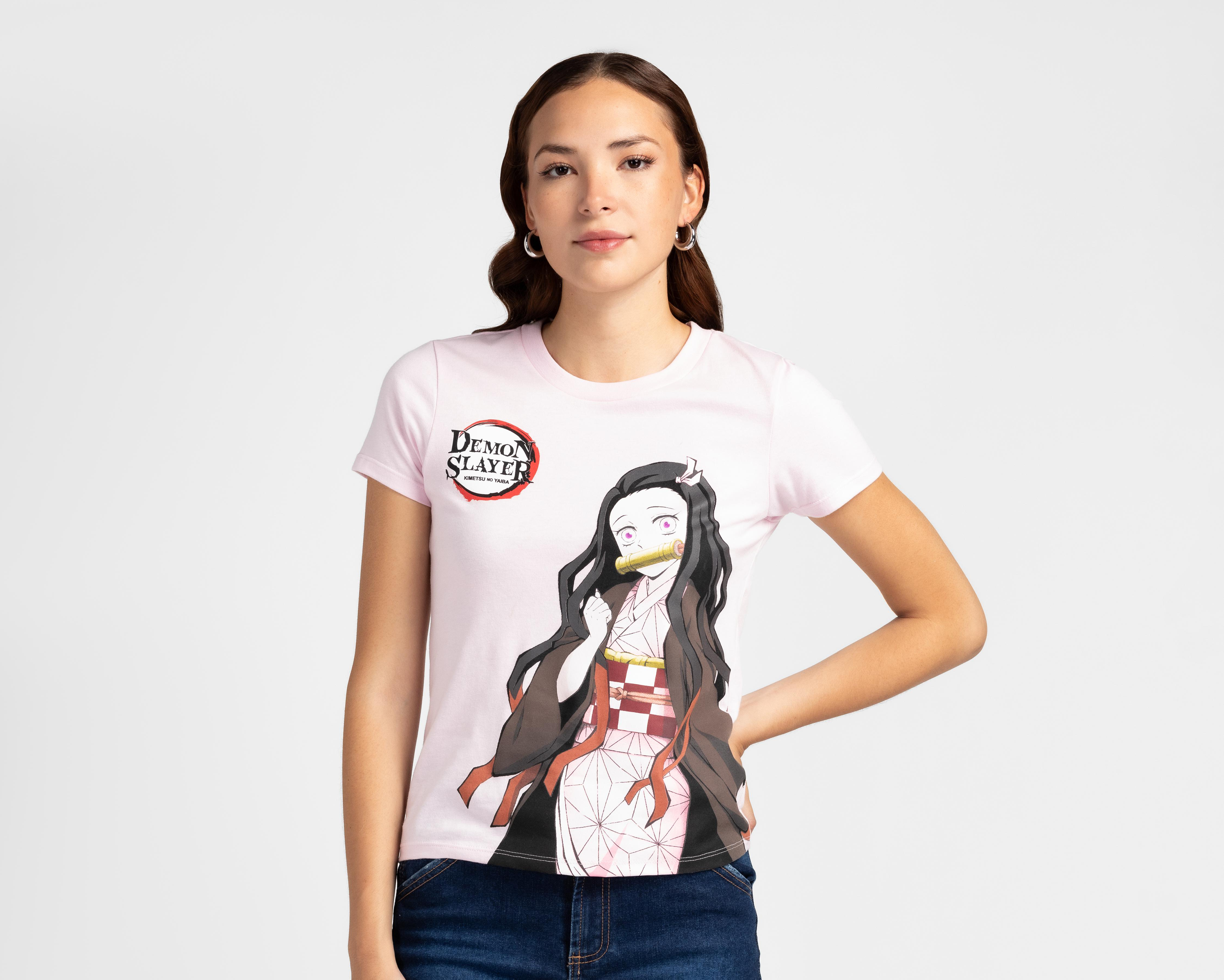 Foto 2 pulgar | Playera Manga Corta Demon Slayer Juvenil
