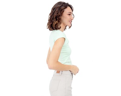 Foto 2 | Crop Top Azul Forever 21 para Mujer