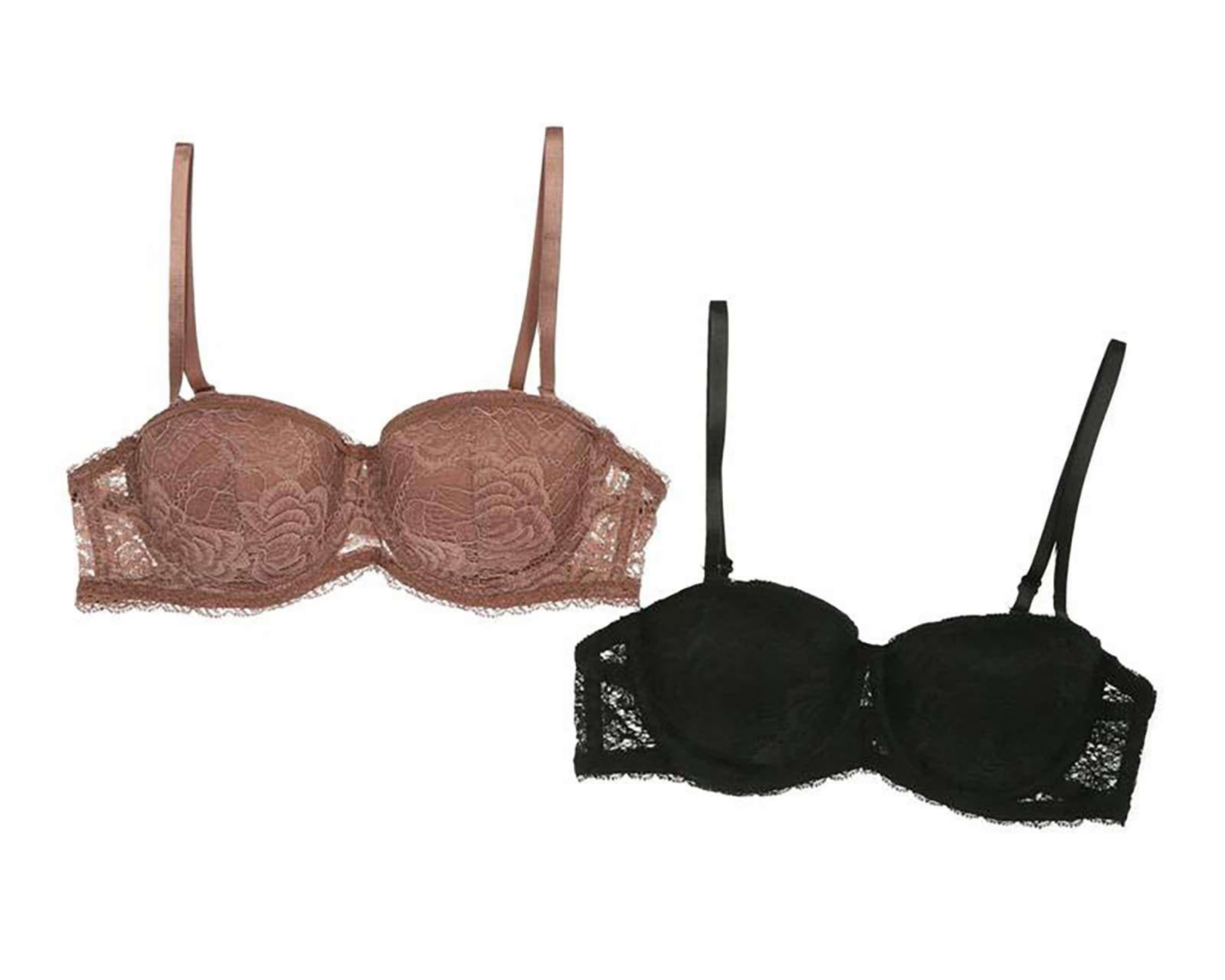 Brasier de Encaje Beauty Secret Media Copa para Mujer 2 Pack