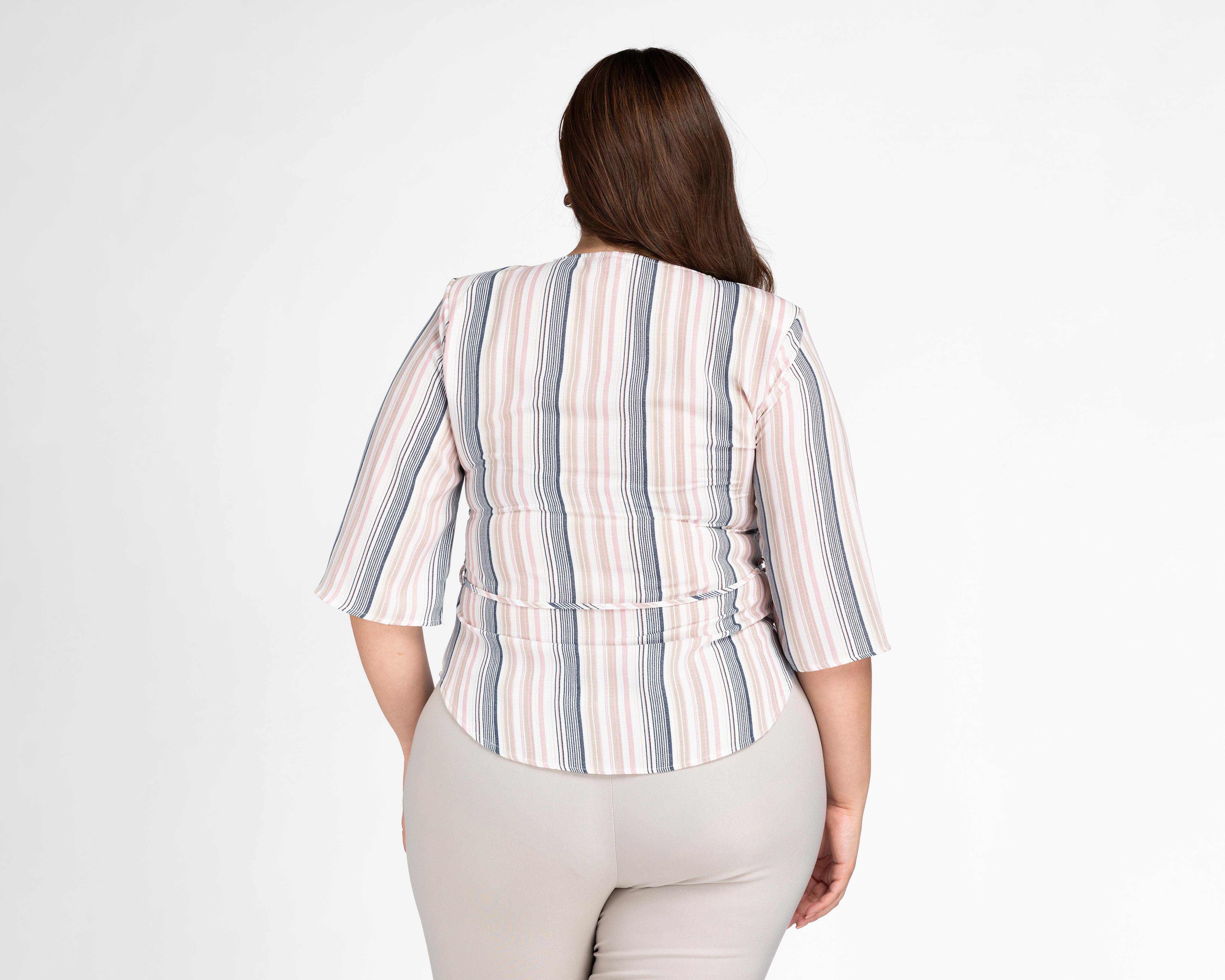 Foto 4 pulgar | Blusa Paloma a Rayas para Mujer