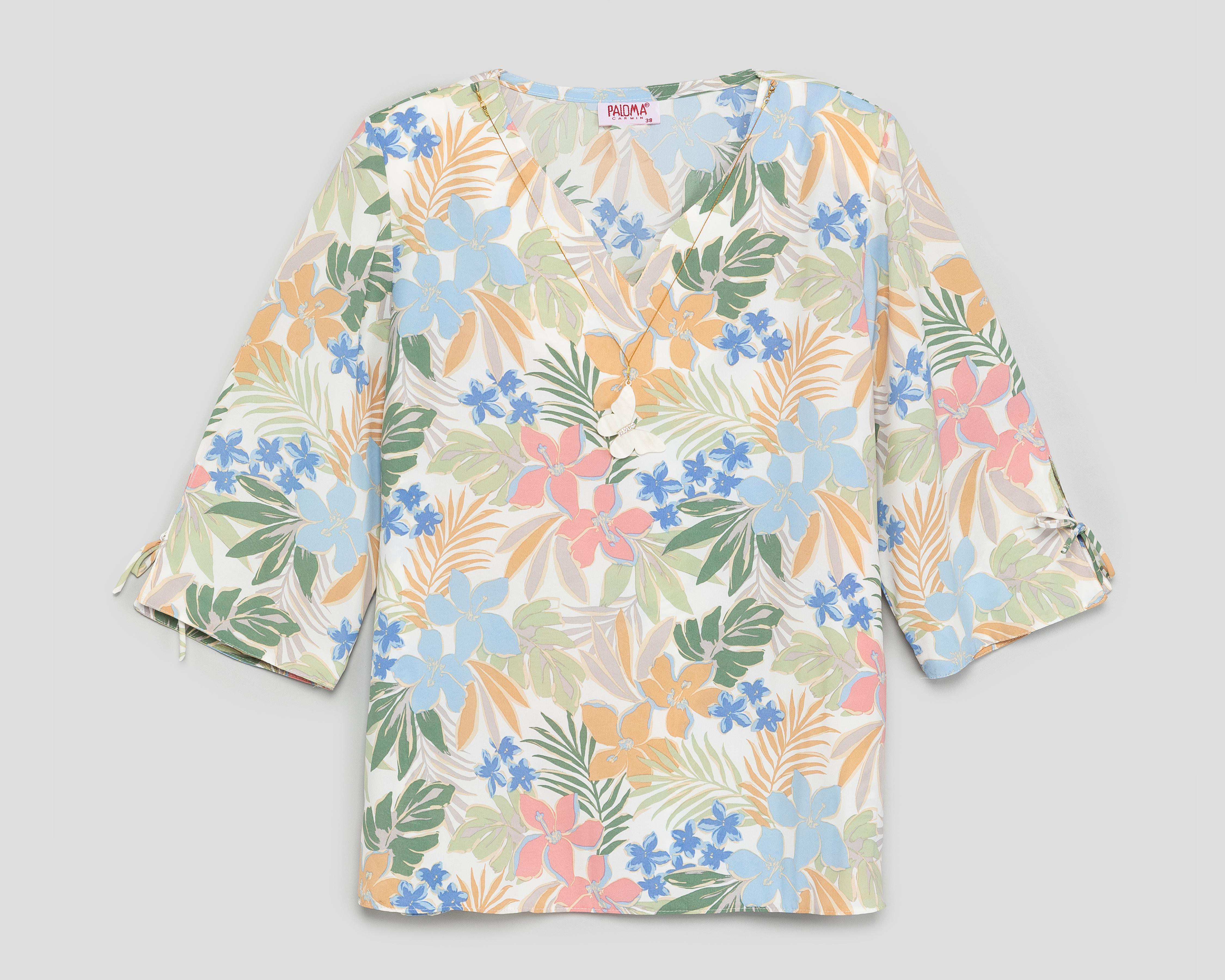 Foto 1 | Blusa con Collar Paloma para Mujer