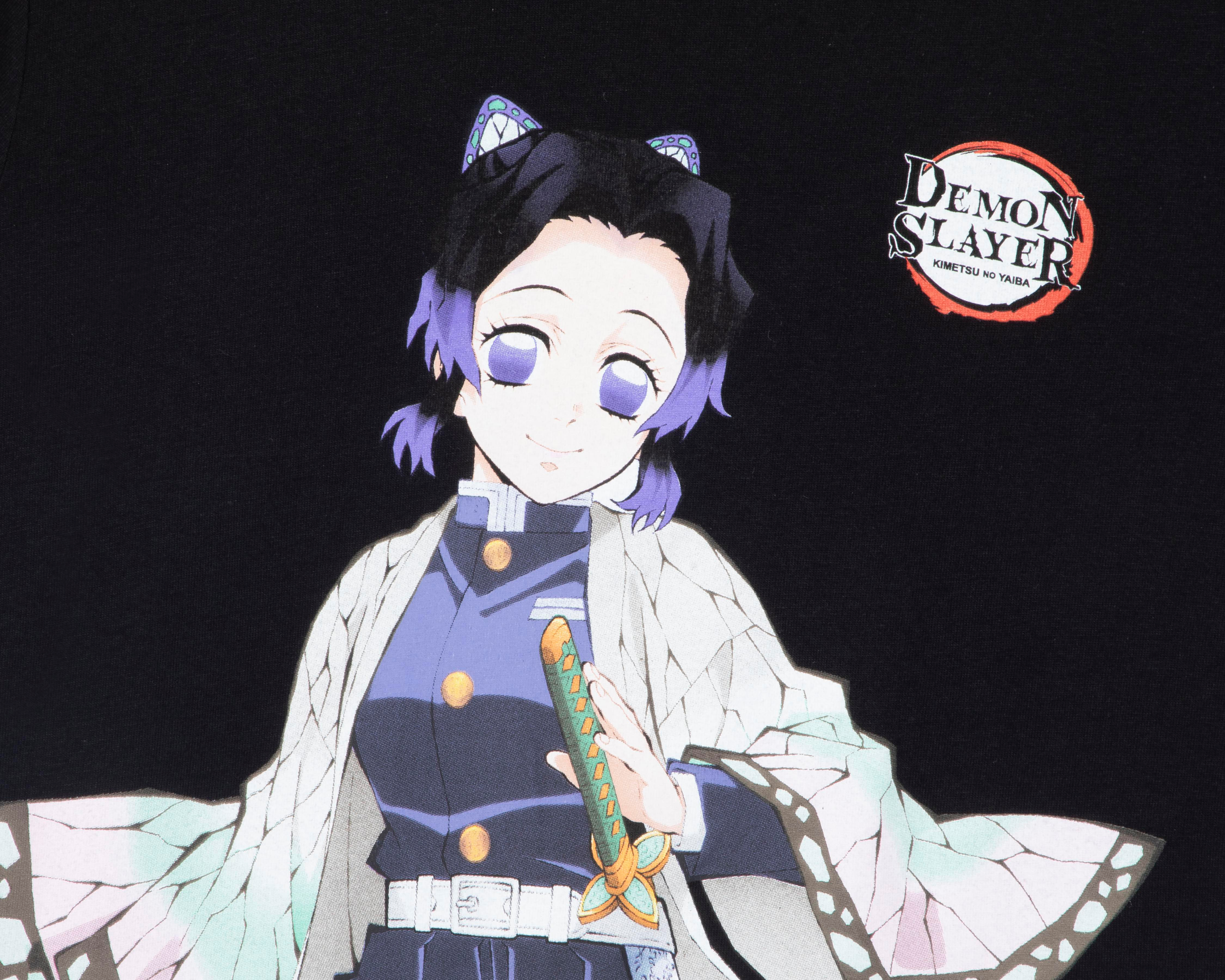 Foto 4 pulgar | Playera Manga Corta Demon Slayer para Mujer