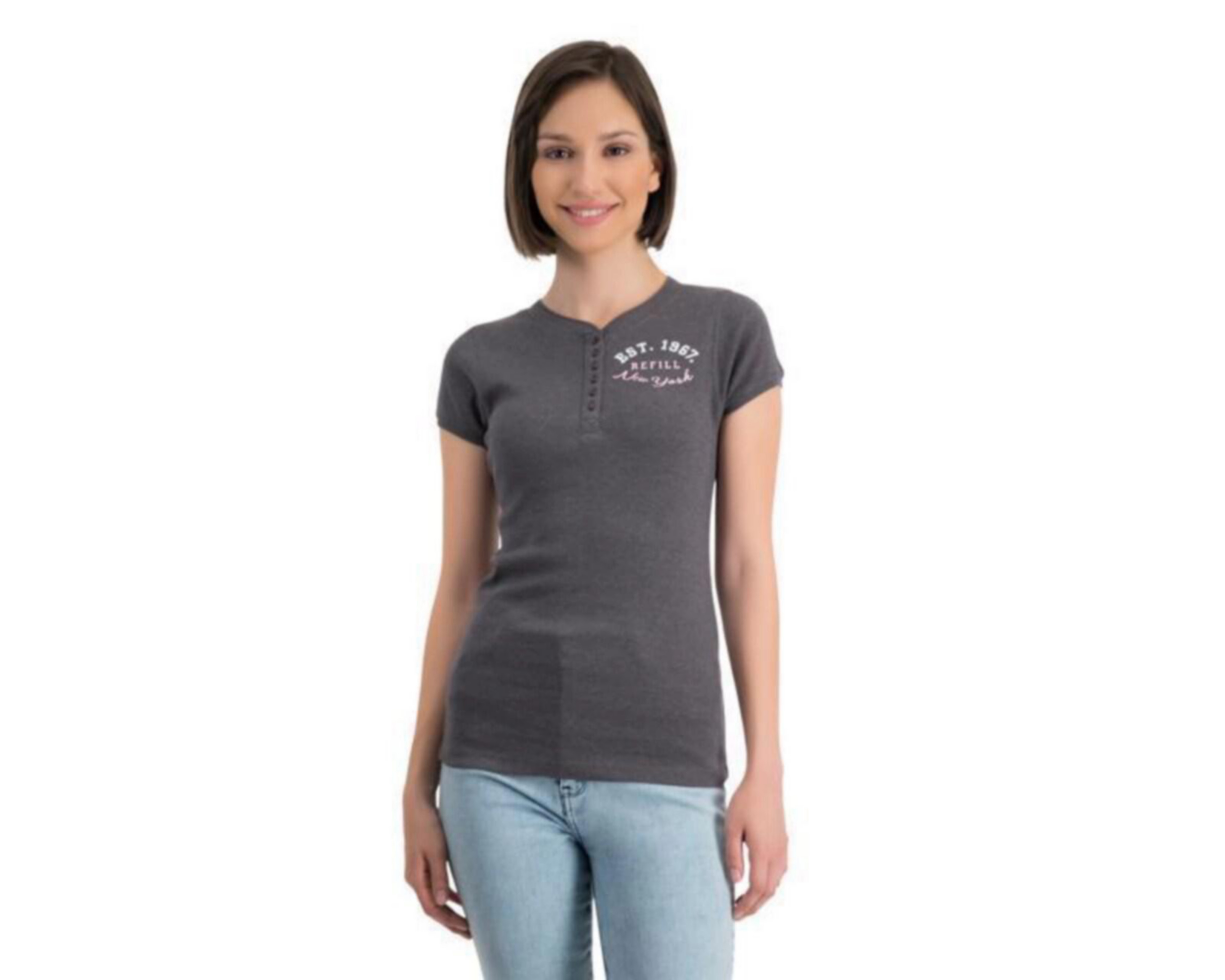 playera gris mujer