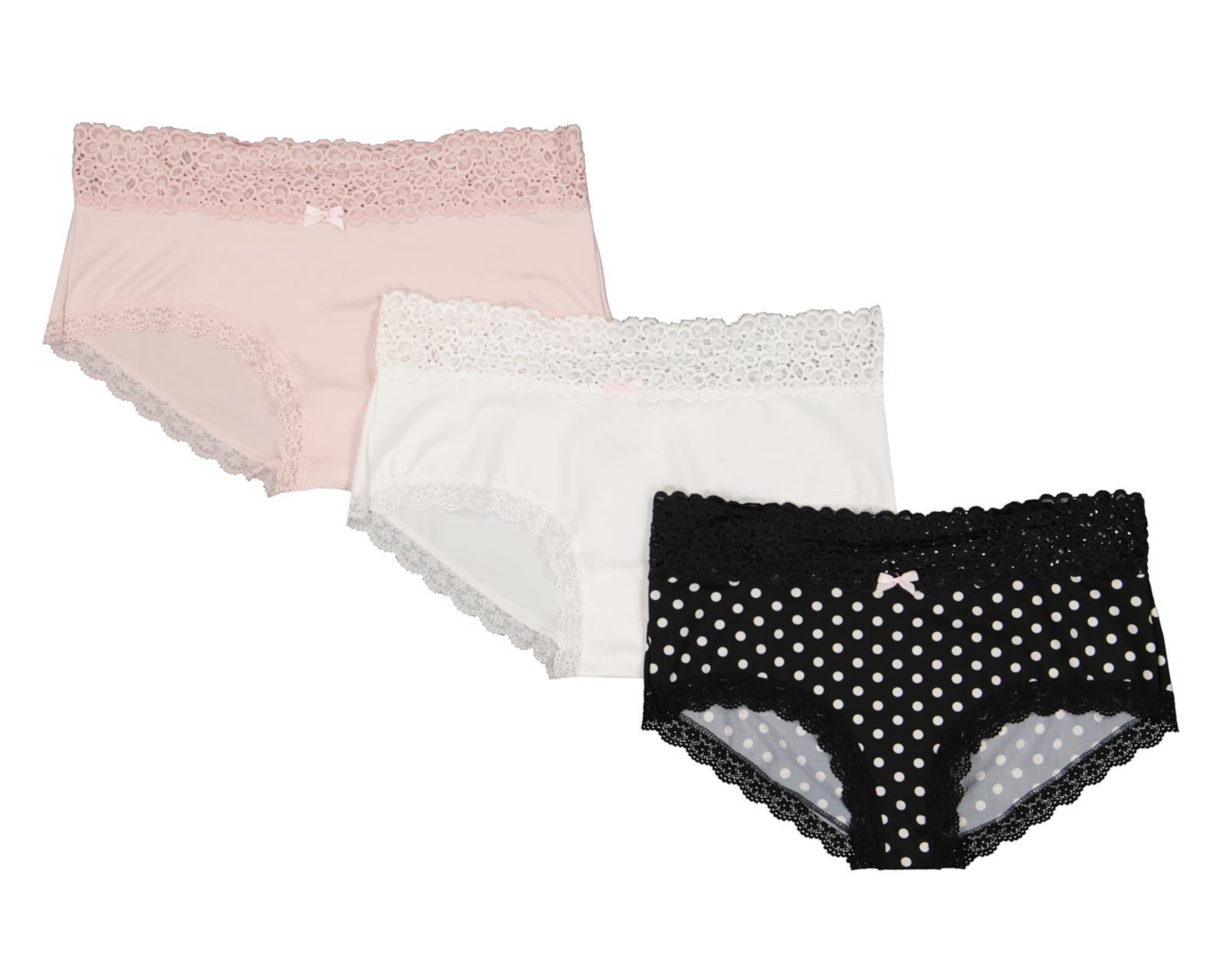 Bóxer con Encaje Frescura para Mujer 3 Piezas