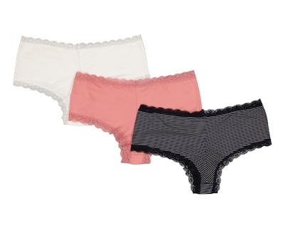 Foto 2 | Bóxer con Encaje Frescura para Mujer 3 Piezas