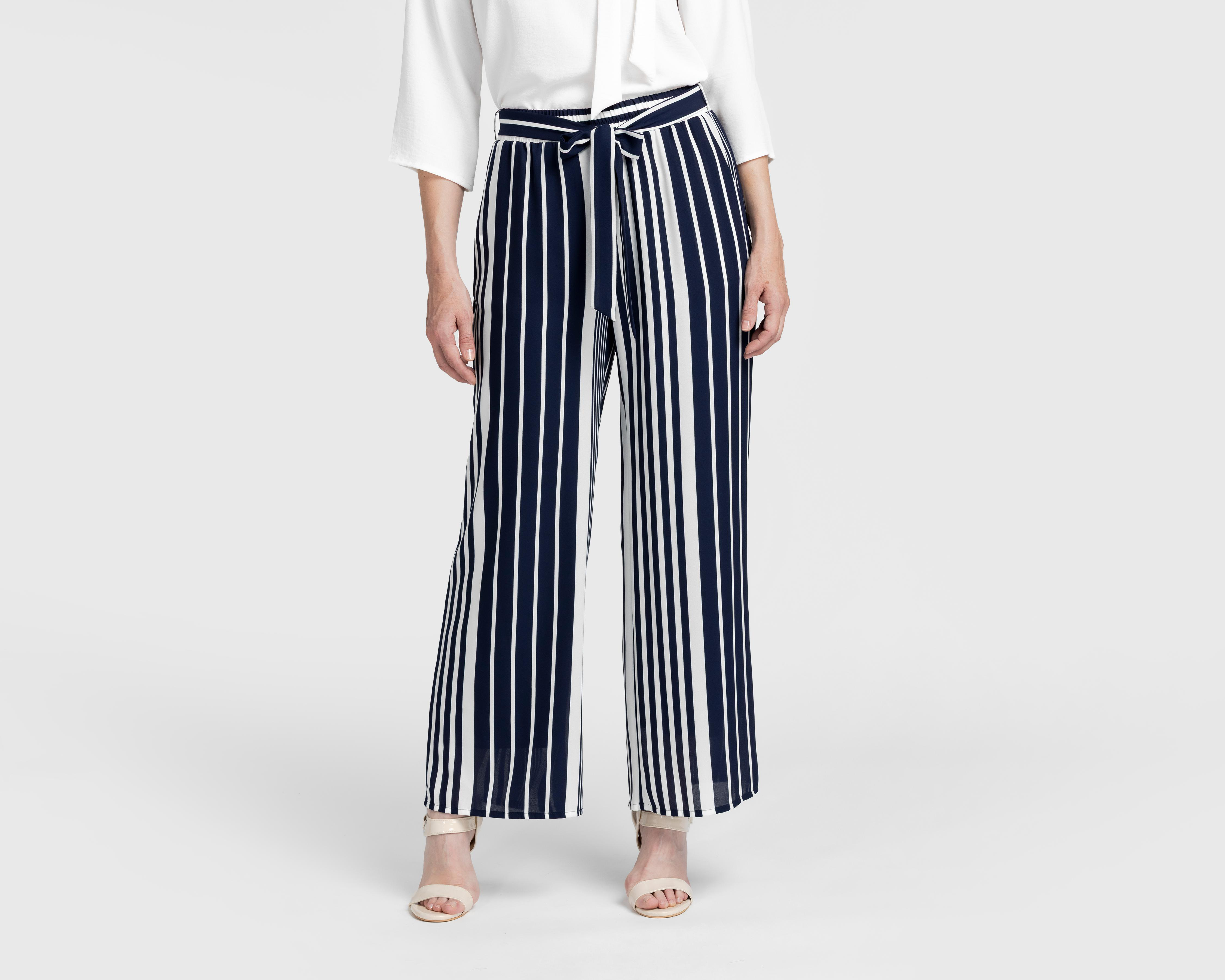 Pantalón Ancho Sahara a Rayas para Mujer
