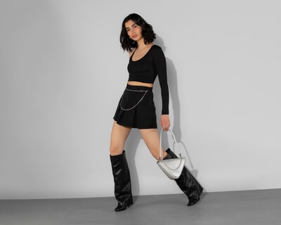 Foto 2 | Short Falda Thinner Tableado