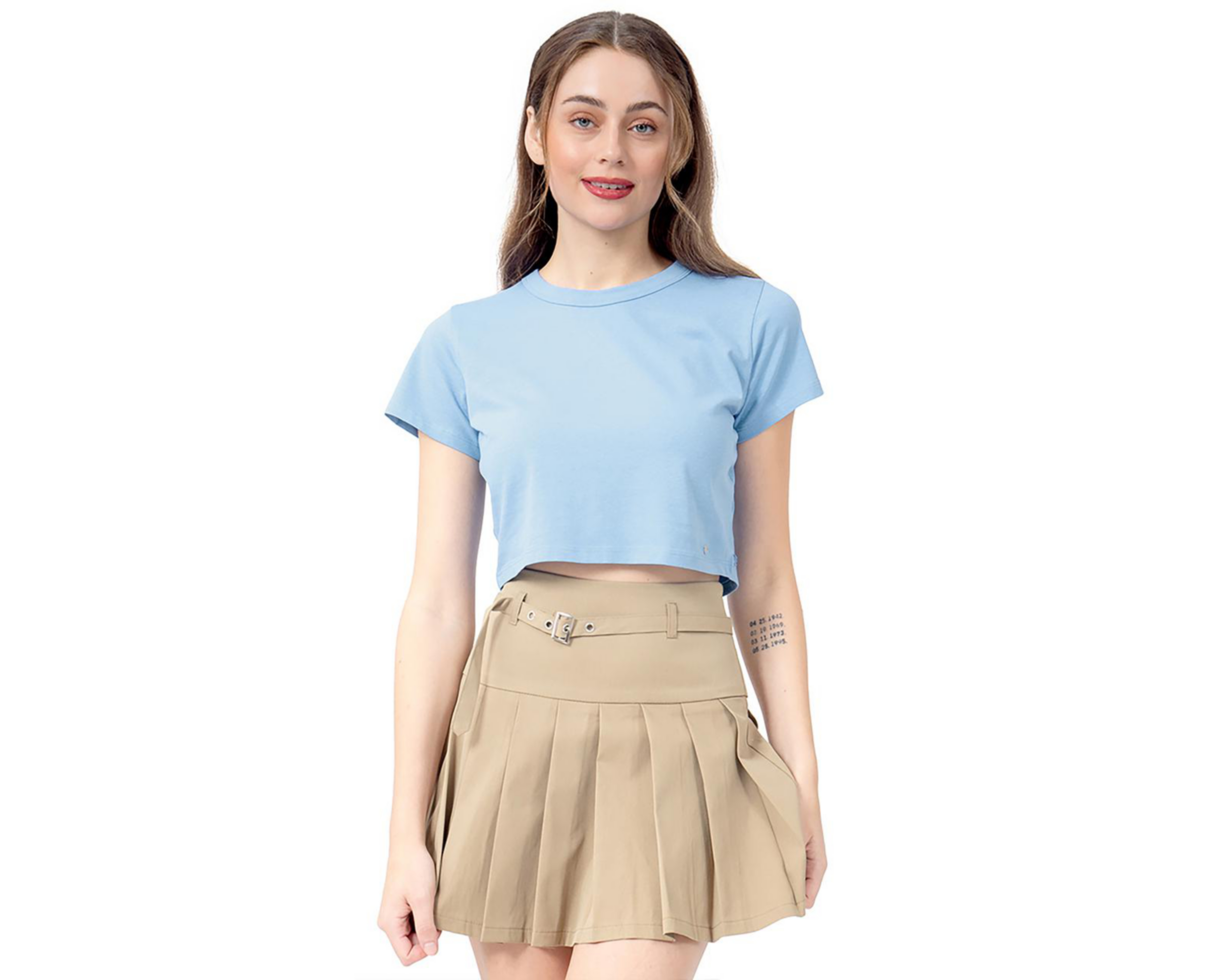 Foto 2 pulgar | Crop Top Azul Forever 21 para Mujer