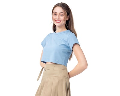 Foto 2 | Crop Top Azul Forever 21 para Mujer