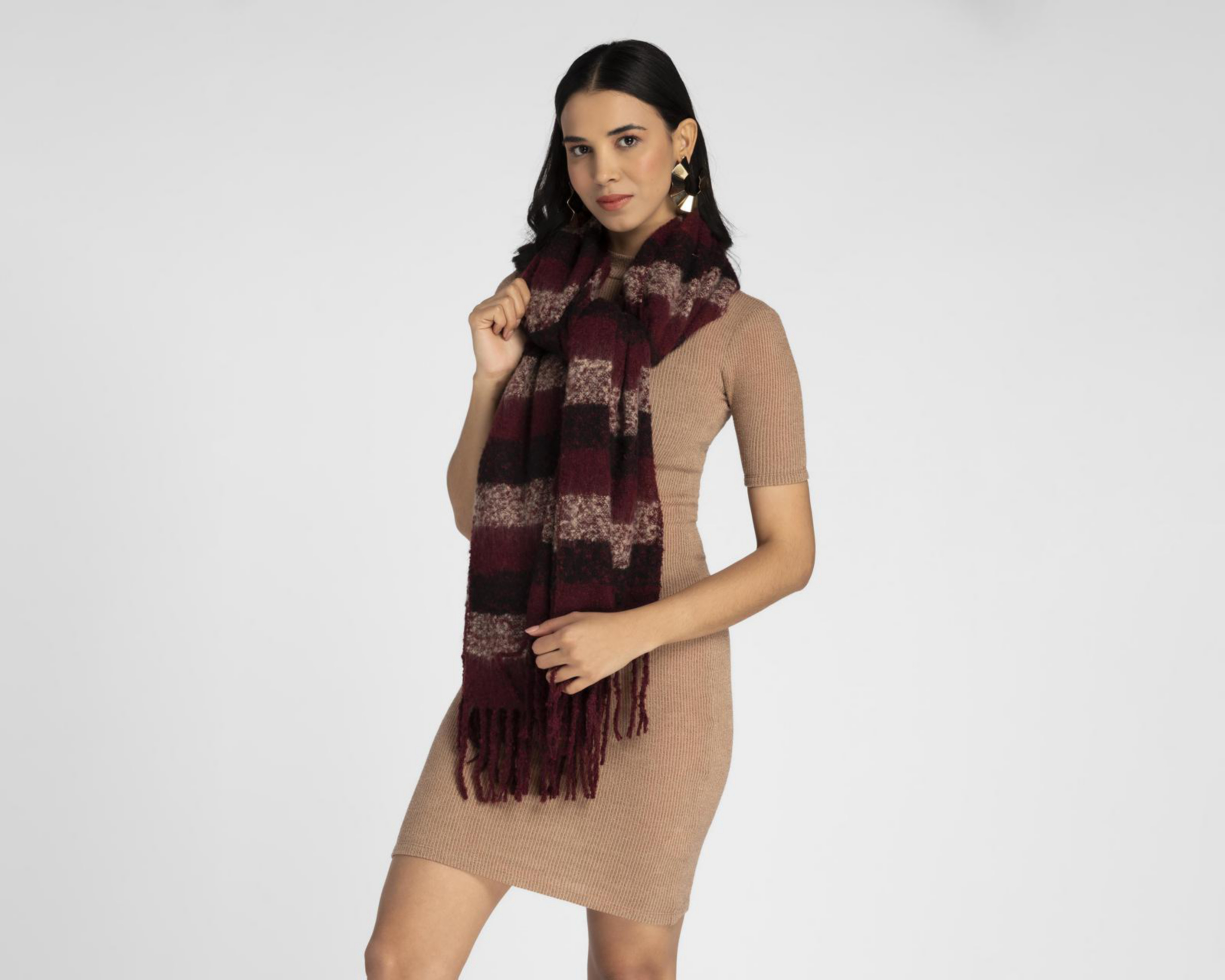 Foto 3 | Bufanda color Tinto marca Sahara para Mujer