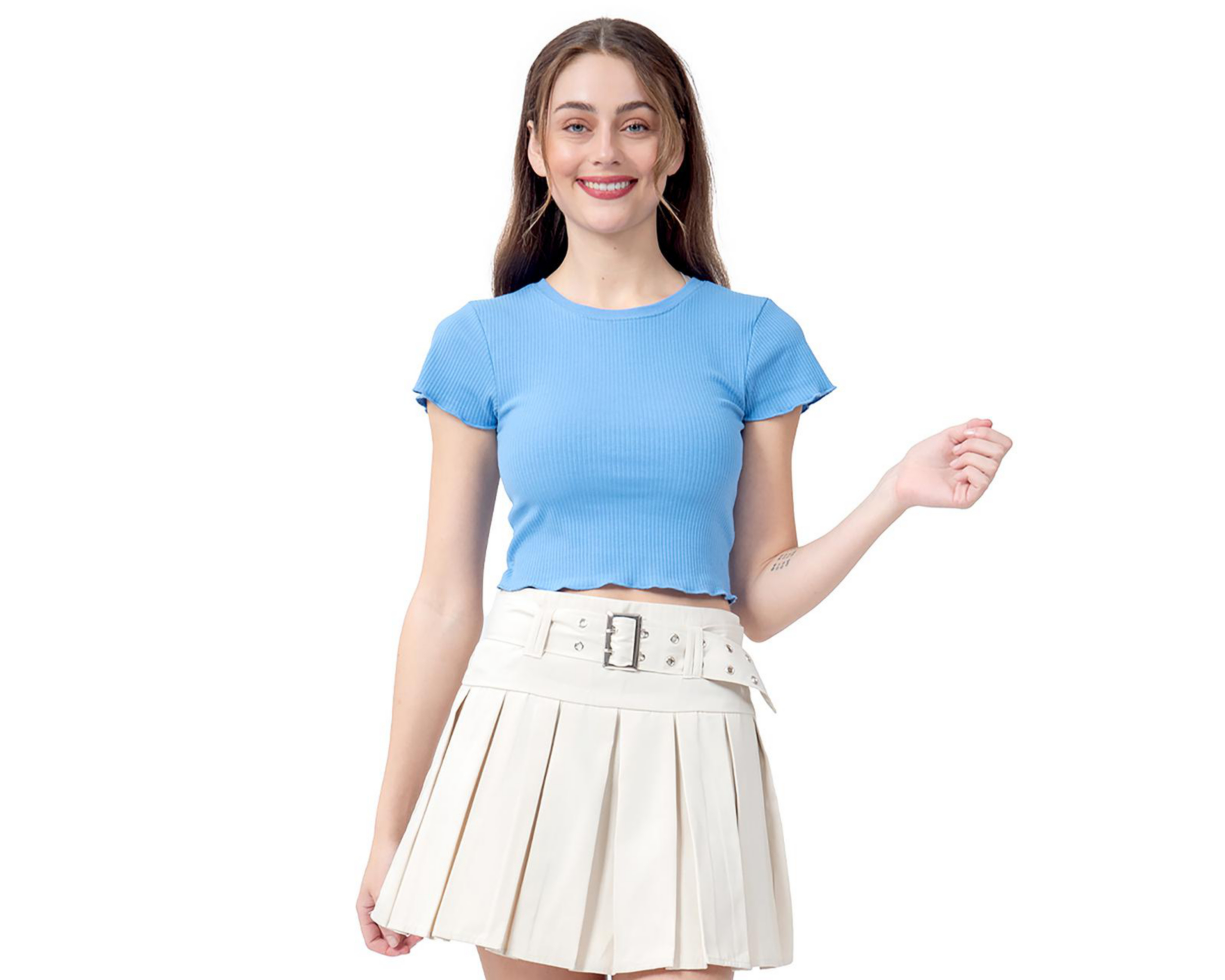 Foto 1 | Crop Top Azul Forever 21 para Mujer