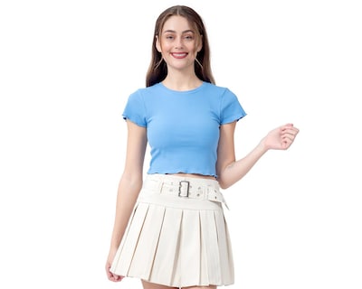 Foto 1 | Crop Top Azul Forever 21 para Mujer