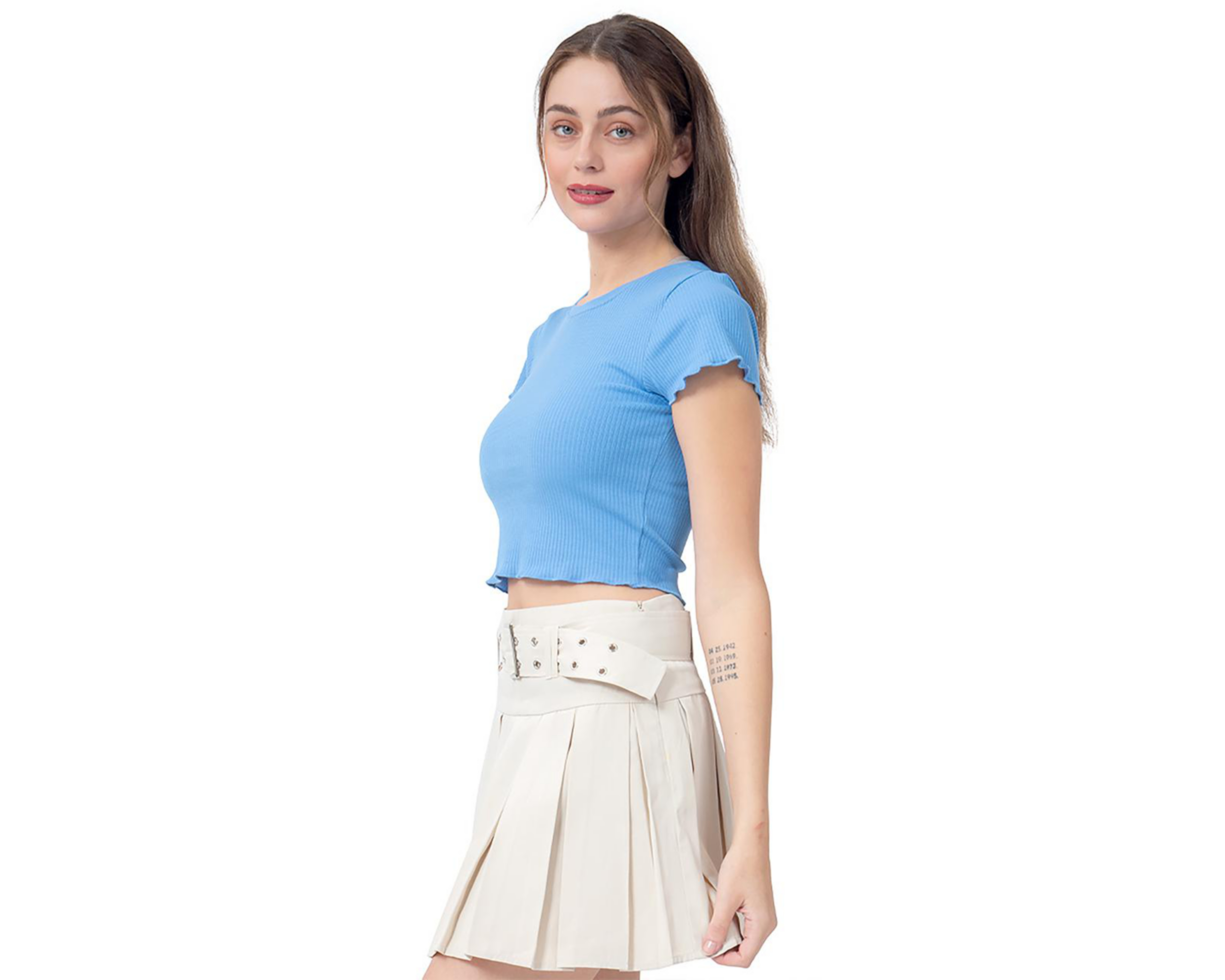 Foto 2 | Crop Top Azul Forever 21 para Mujer