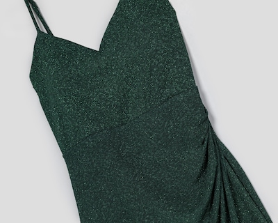 Foto 3 | Vestido de Fiesta Sahara Verde de Tirantes con Brillos para Mujer
