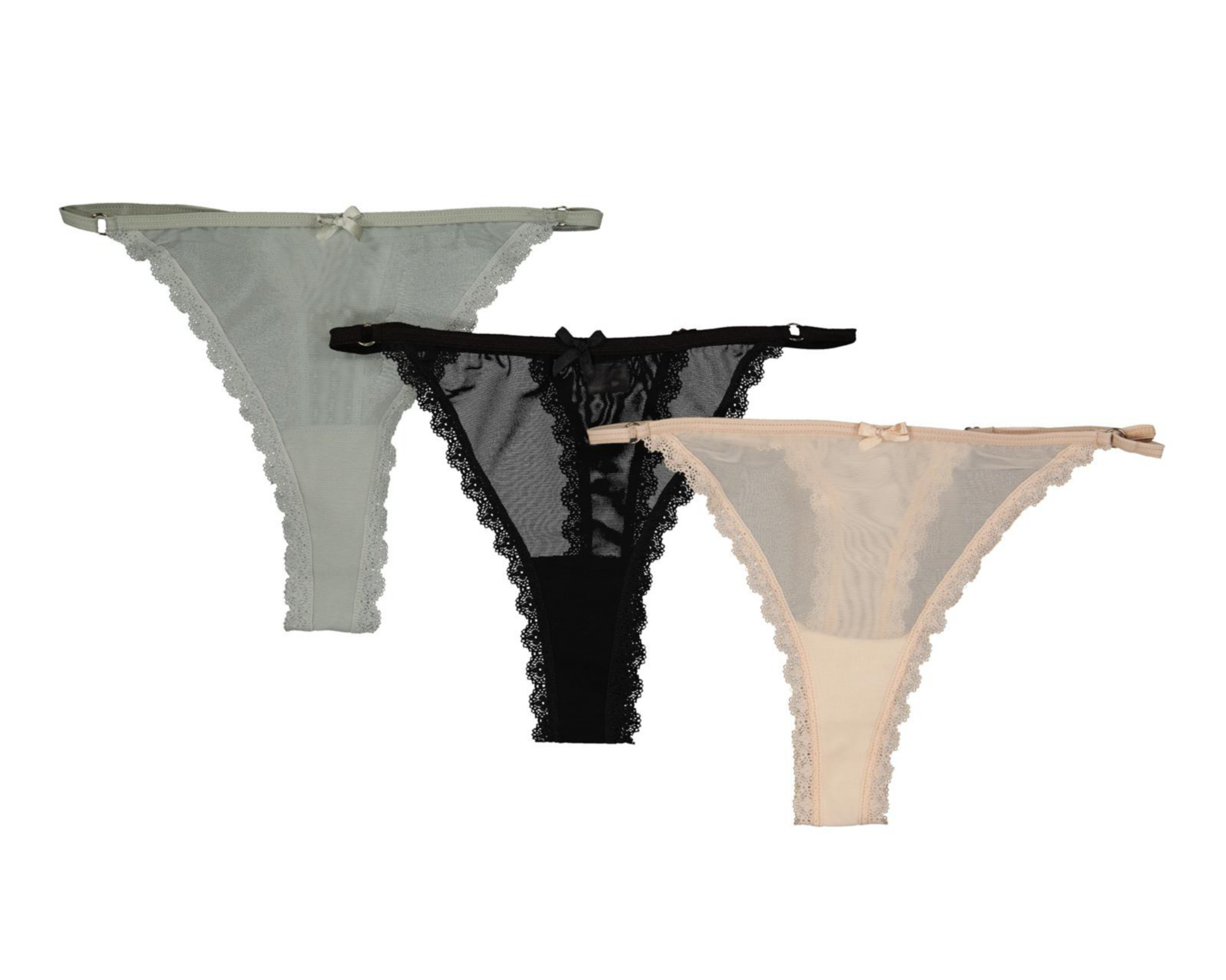 Foto 1 | Tanga con Encaje Eva tu Estilo Íntimo para Mujer 3 Piezas