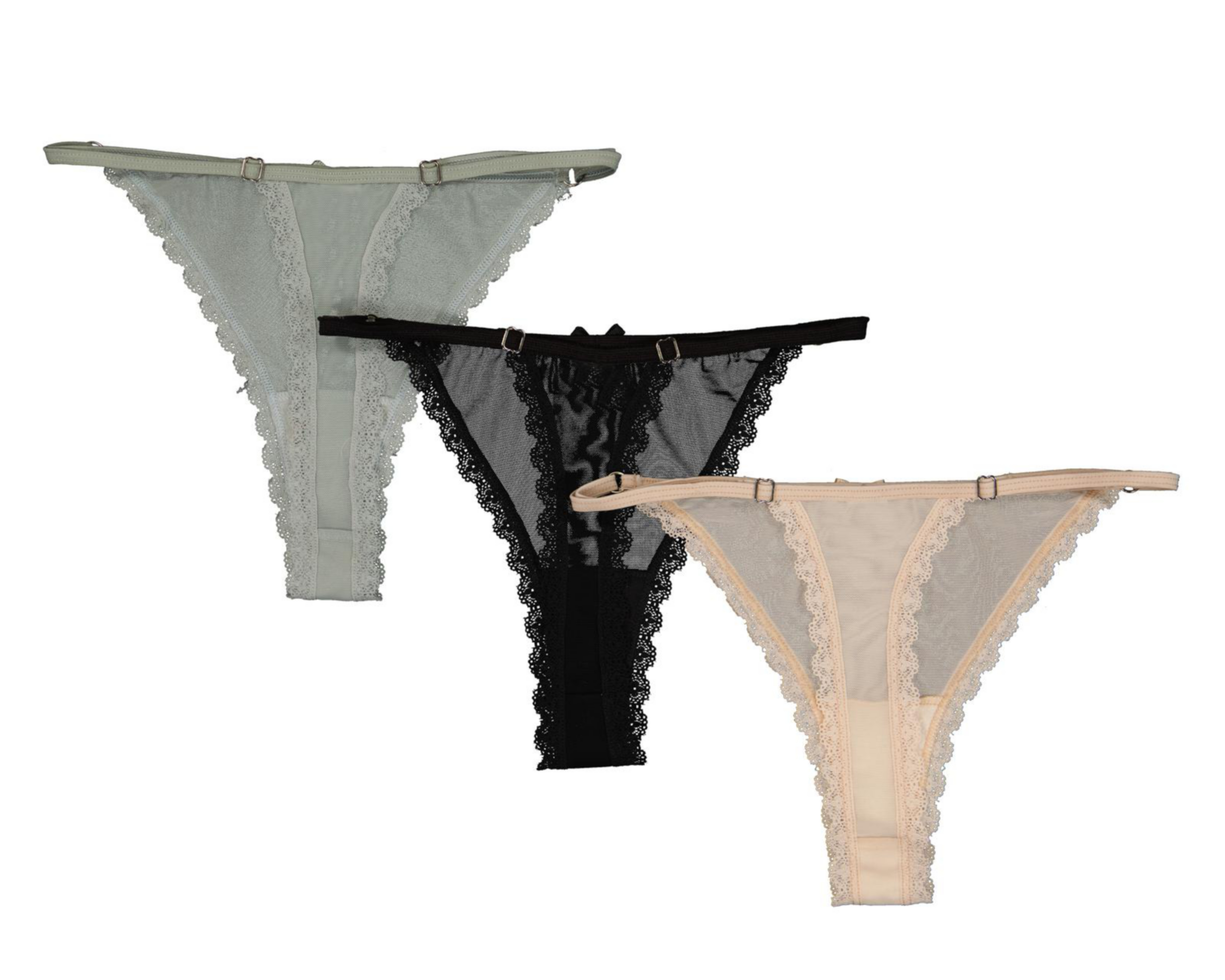 Foto 2 | Tanga con Encaje Eva tu Estilo Íntimo para Mujer 3 Piezas