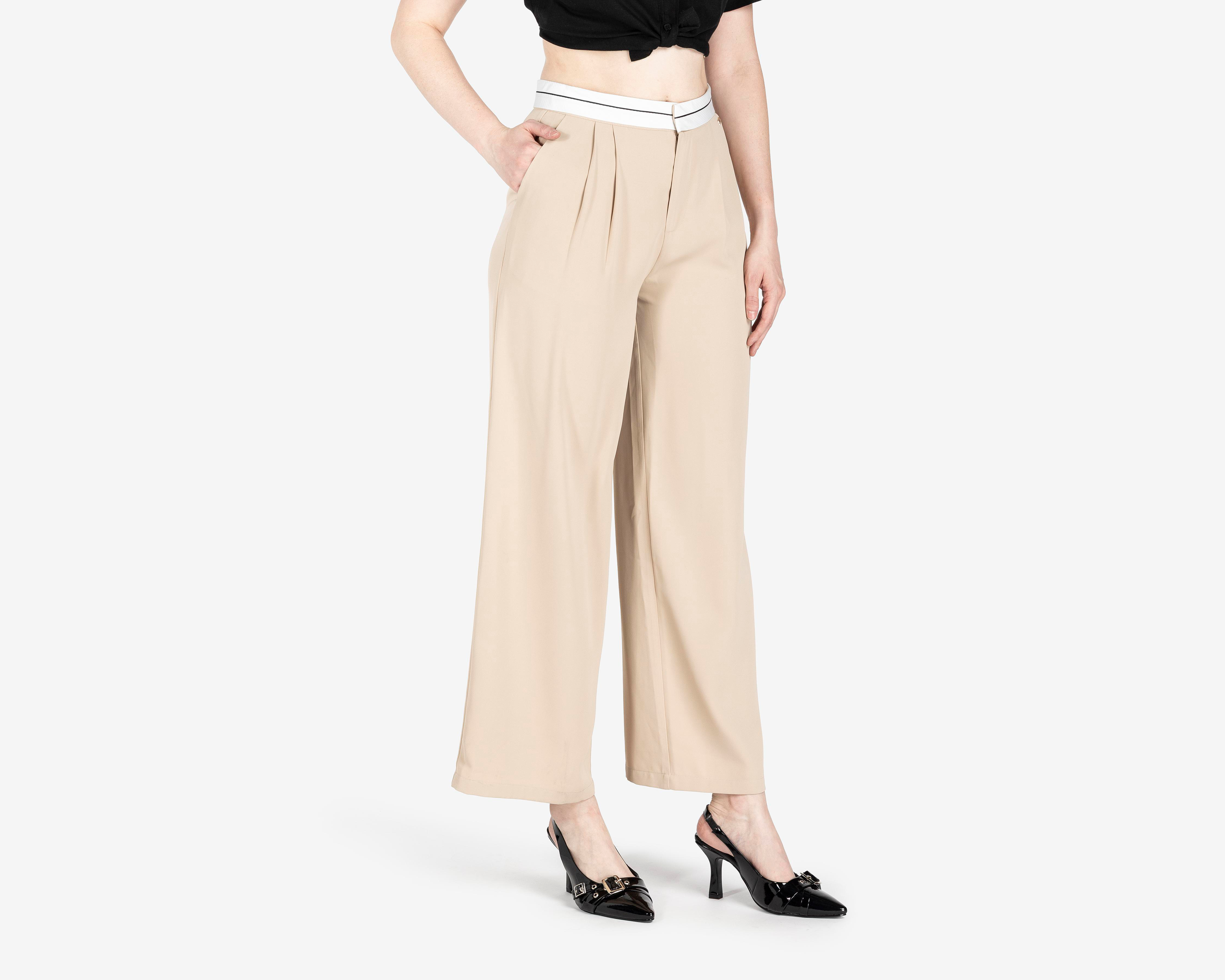 Foto 2 pulgar | Pantalón de Vestir Jennifer Lopez Beige para Mujer