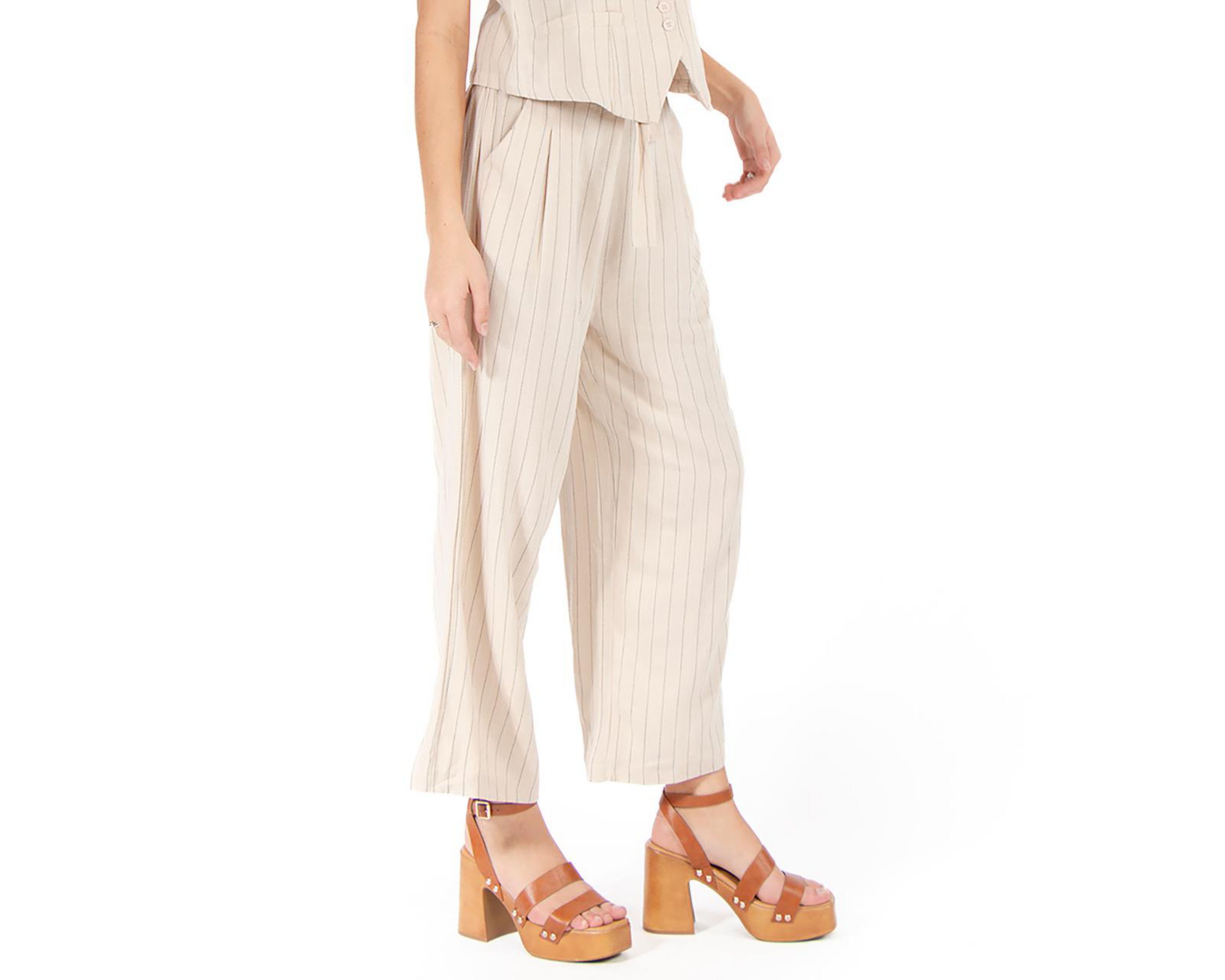 Foto 2 | Pantalón Ancho Forever 21 de Rayas para Mujer