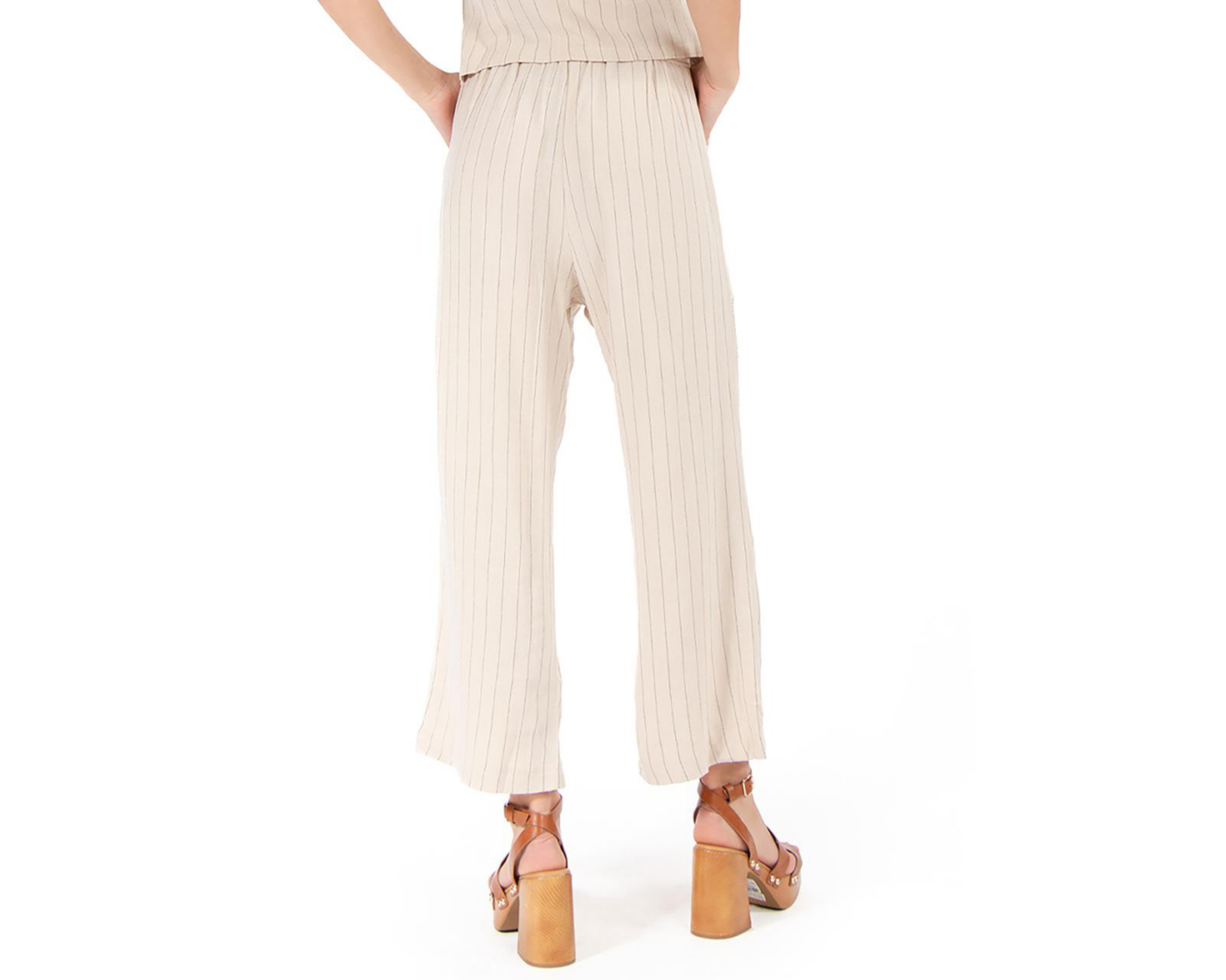 Foto 4 pulgar | Pantalón Ancho Forever 21 de Rayas para Mujer
