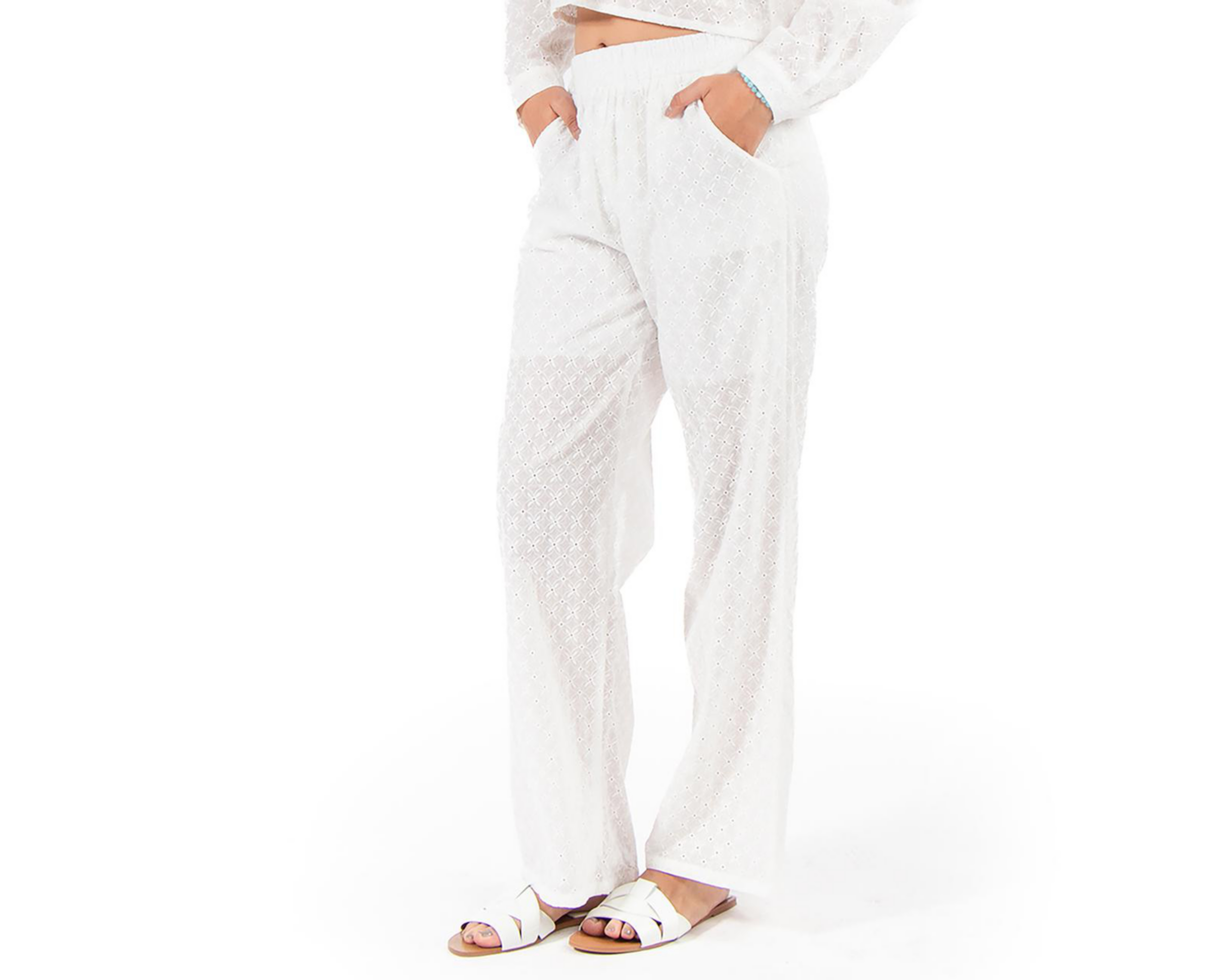 Foto 2 | Pantalón Ancho Forever 21 Bordado para Mujer