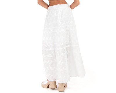 Foto 3 | Falda Larga Forever 21 Blanca para Mujer
