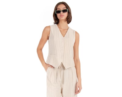 Foto 1 | Chaleco a Rayas Forever 21 para Mujer