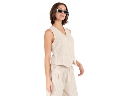 Foto 2 | Chaleco a Rayas Forever 21 para Mujer
