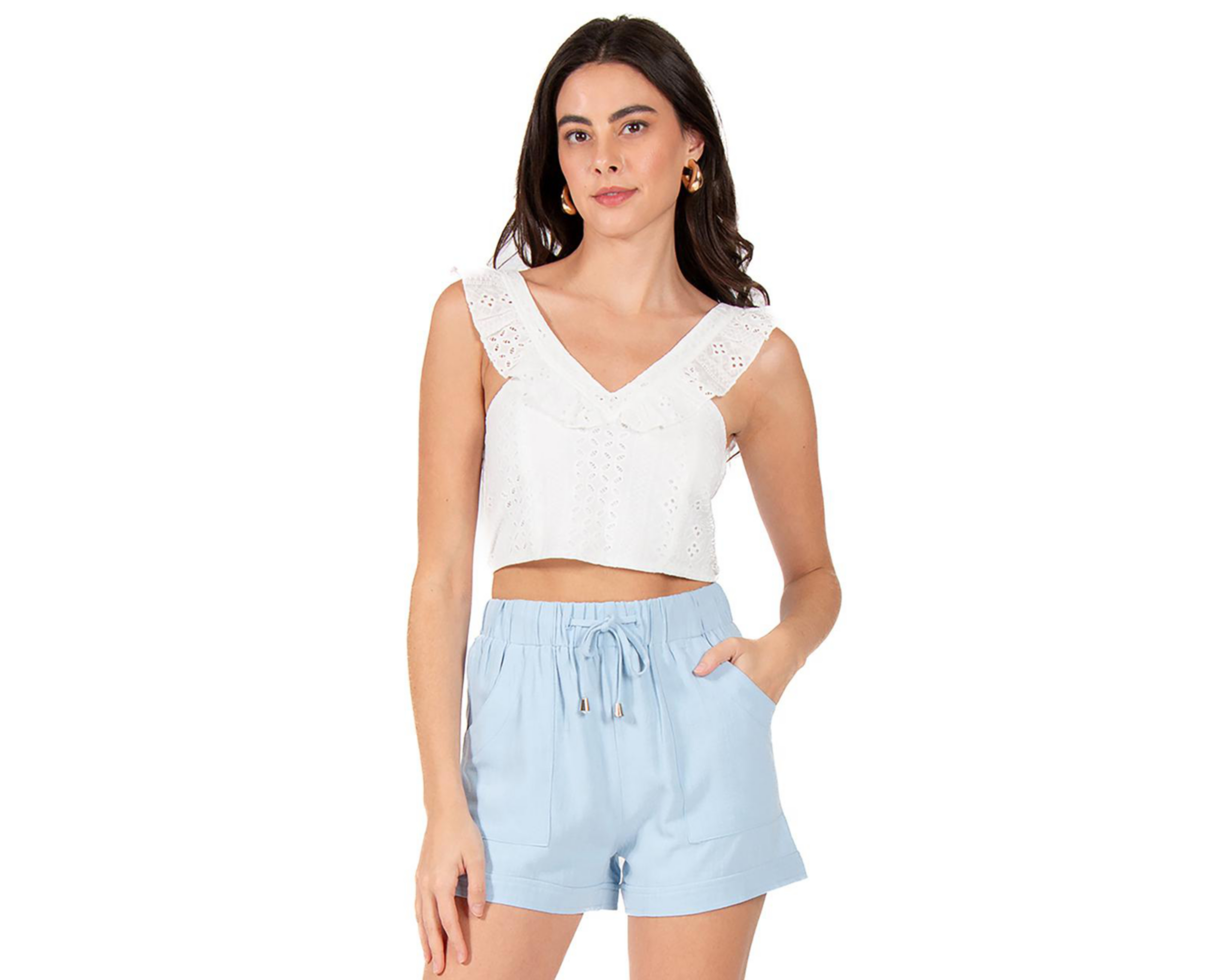 Foto 2 pulgar | Blusa Cuello V Forever 21 para Mujer