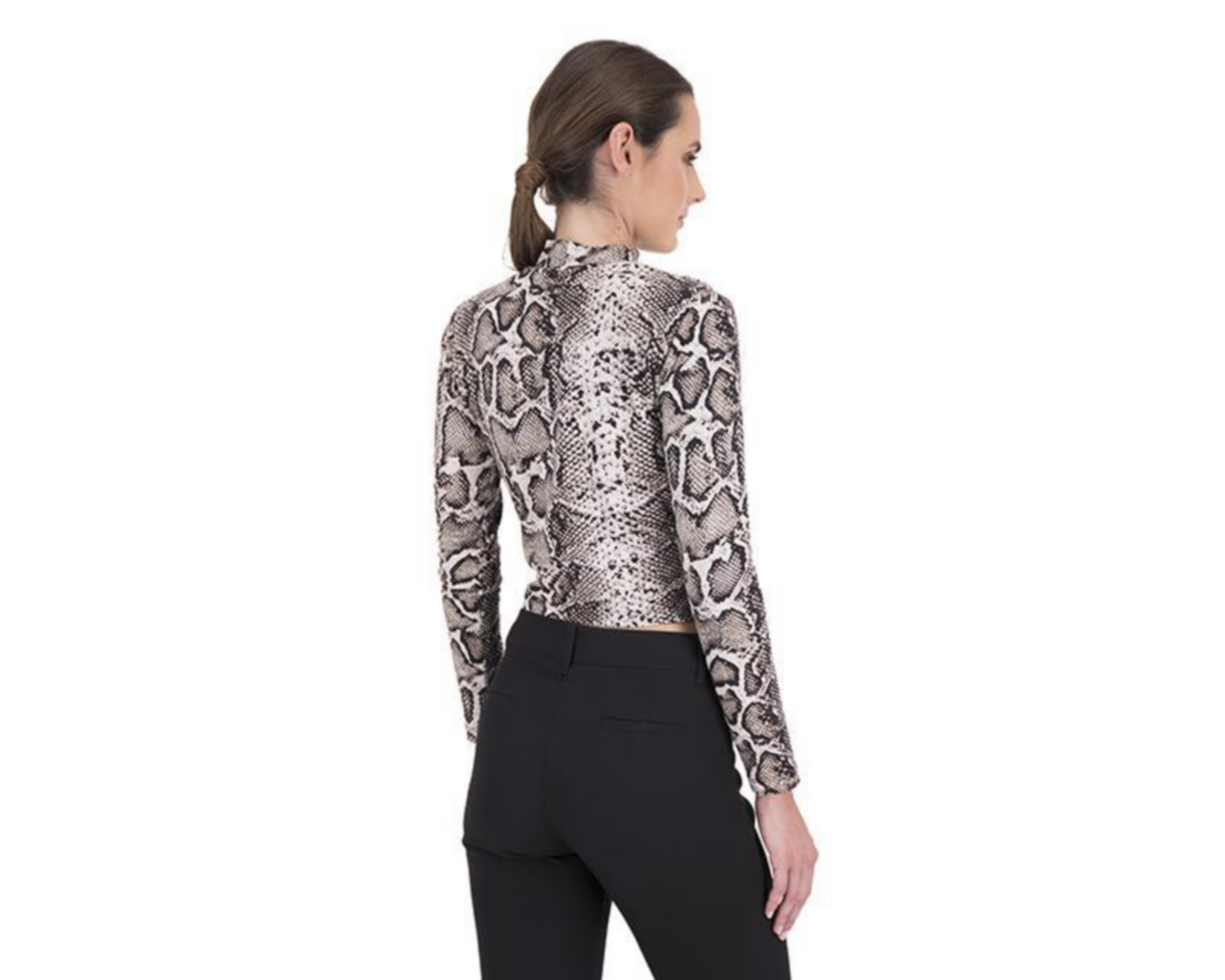 Foto 3 pulgar | Blusa Jennifer Lopez Manga Larga Animal Print