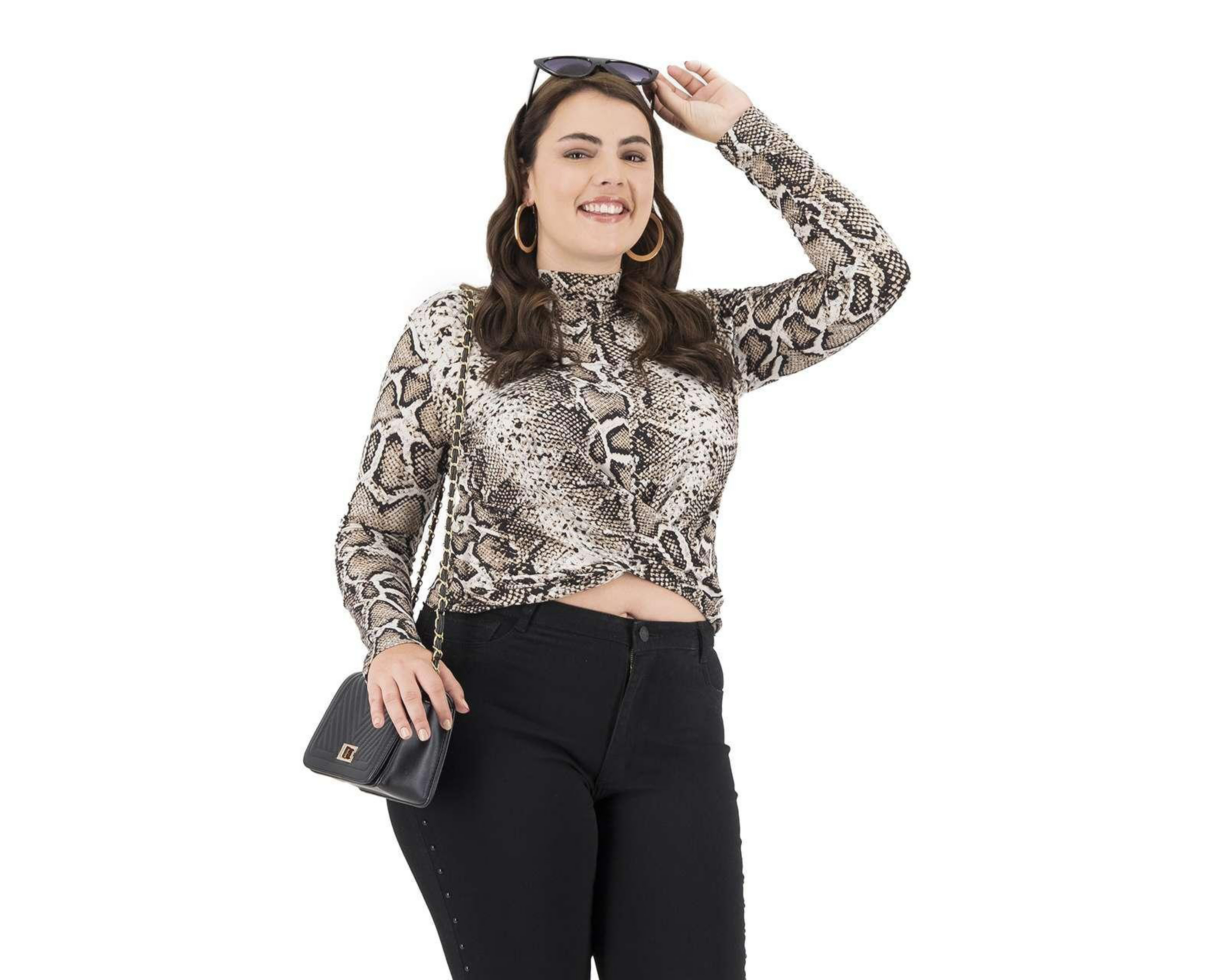 Foto 5 pulgar | Blusa Jennifer Lopez Manga Larga Animal Print