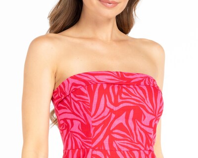 Foto 4 | Vestido Bebe Casual Rojo Strapless