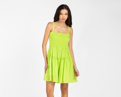 Foto 1 | Vestido 18 Forever Casual Verde Limón con Tirantes