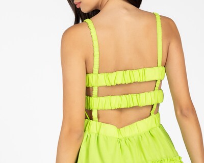 Foto 5 | Vestido 18 Forever Casual Verde Limón con Tirantes