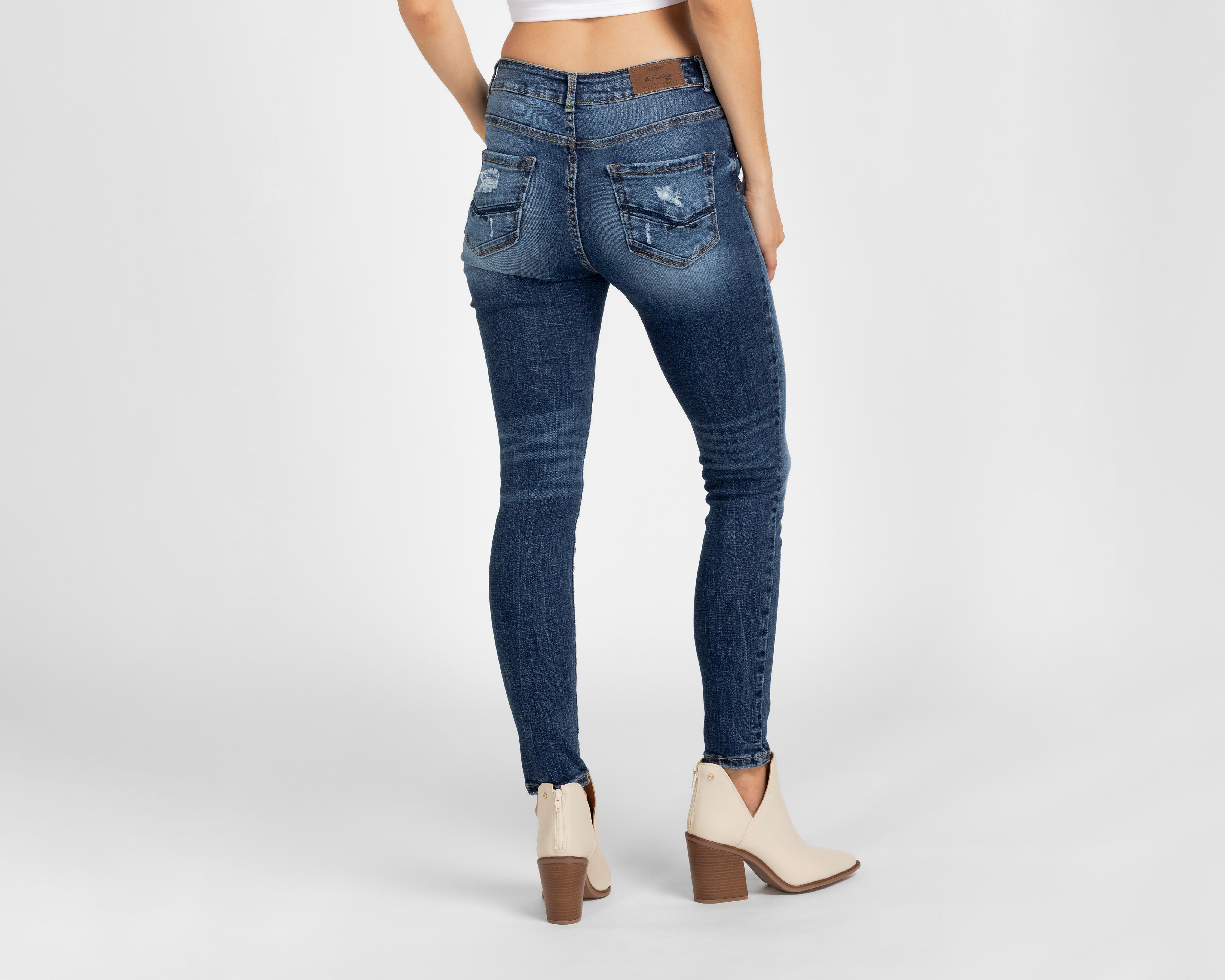 Foto 4 pulgar | Jeans Skinny Boy London para Mujer