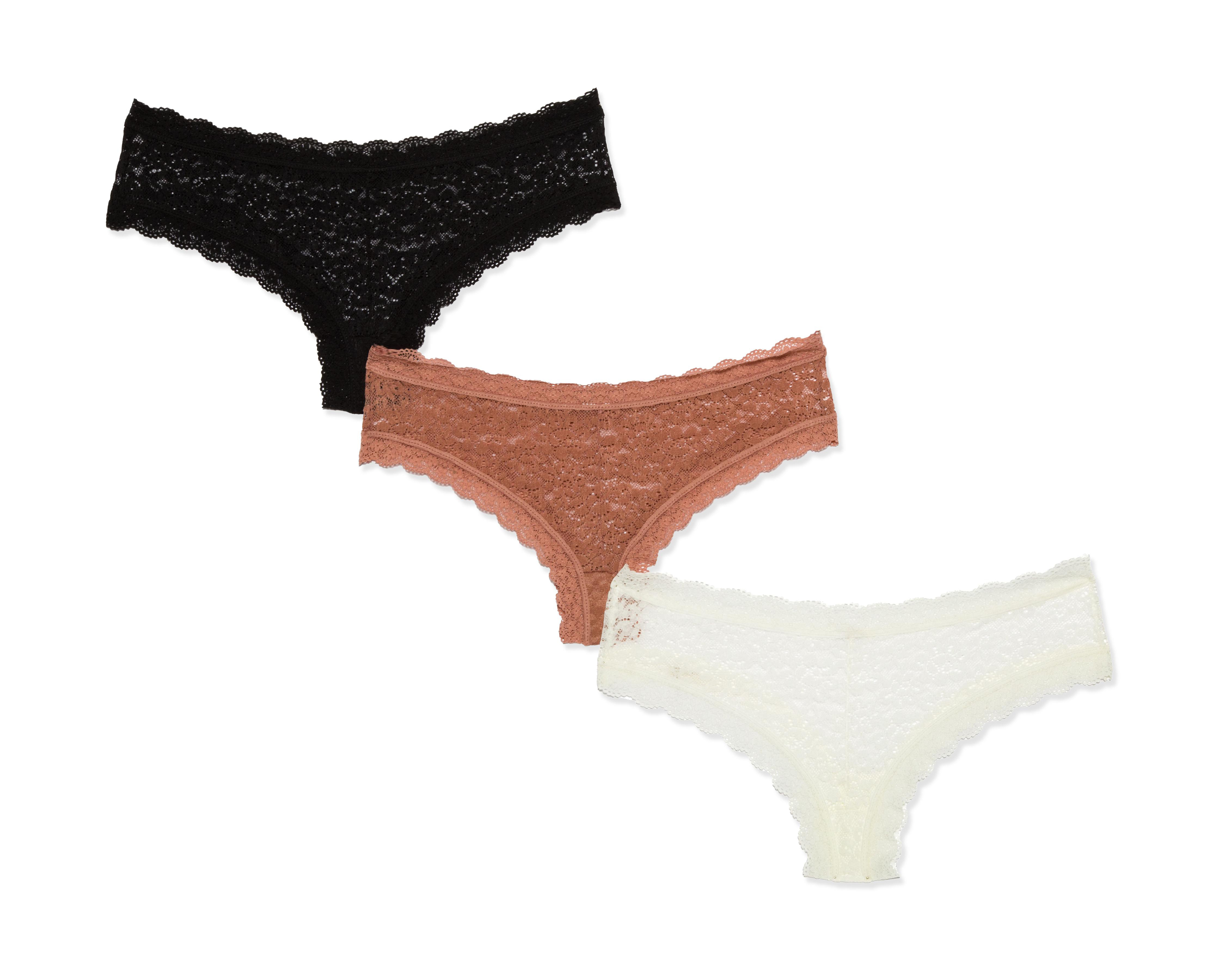 Foto 3 pulgar | Tanga de Encaje Frescura para Mujer 3 Piezas