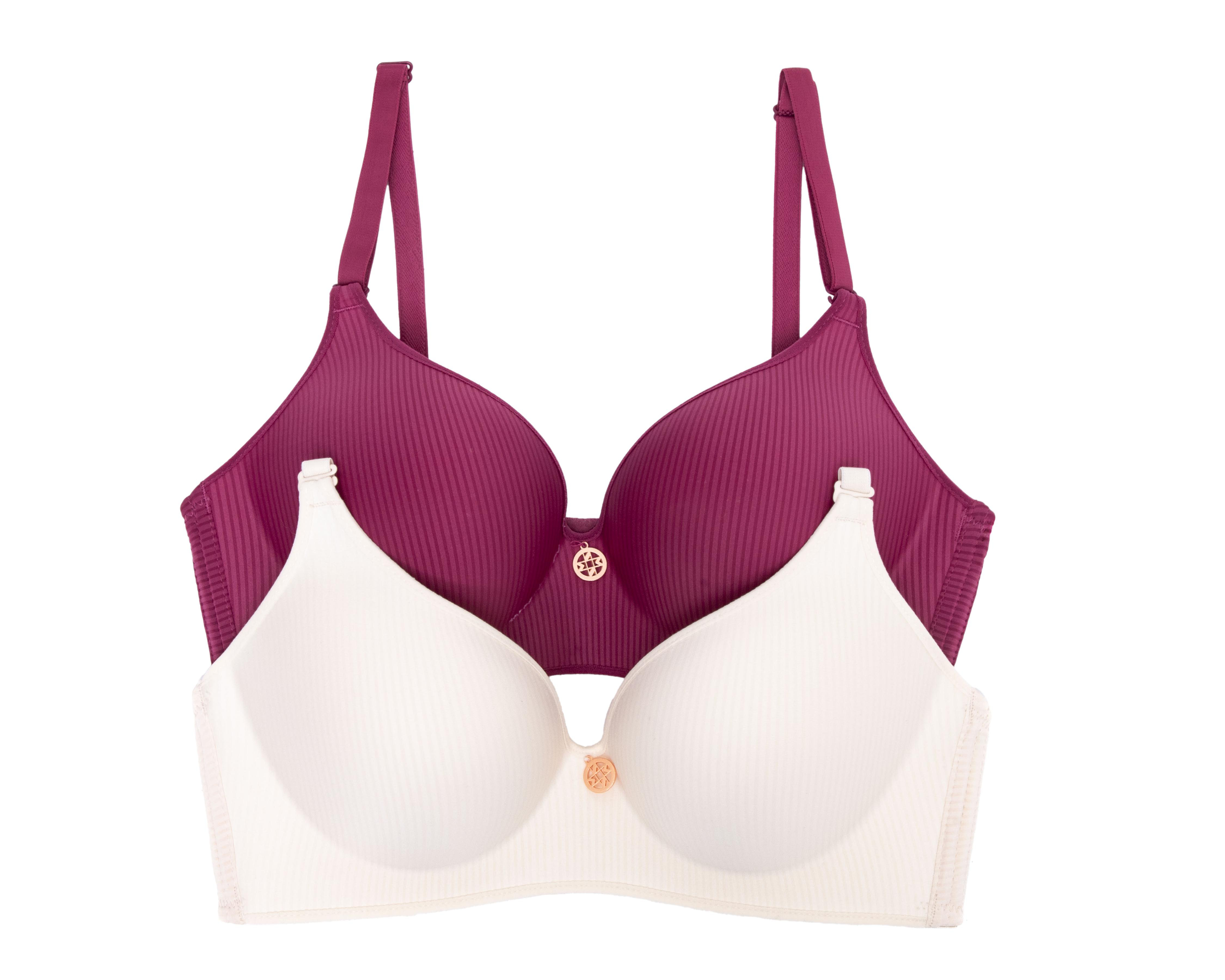 Foto 1 | Brasier sin Varilla Beauty Secret Media Copa para Mujer 2 Pack