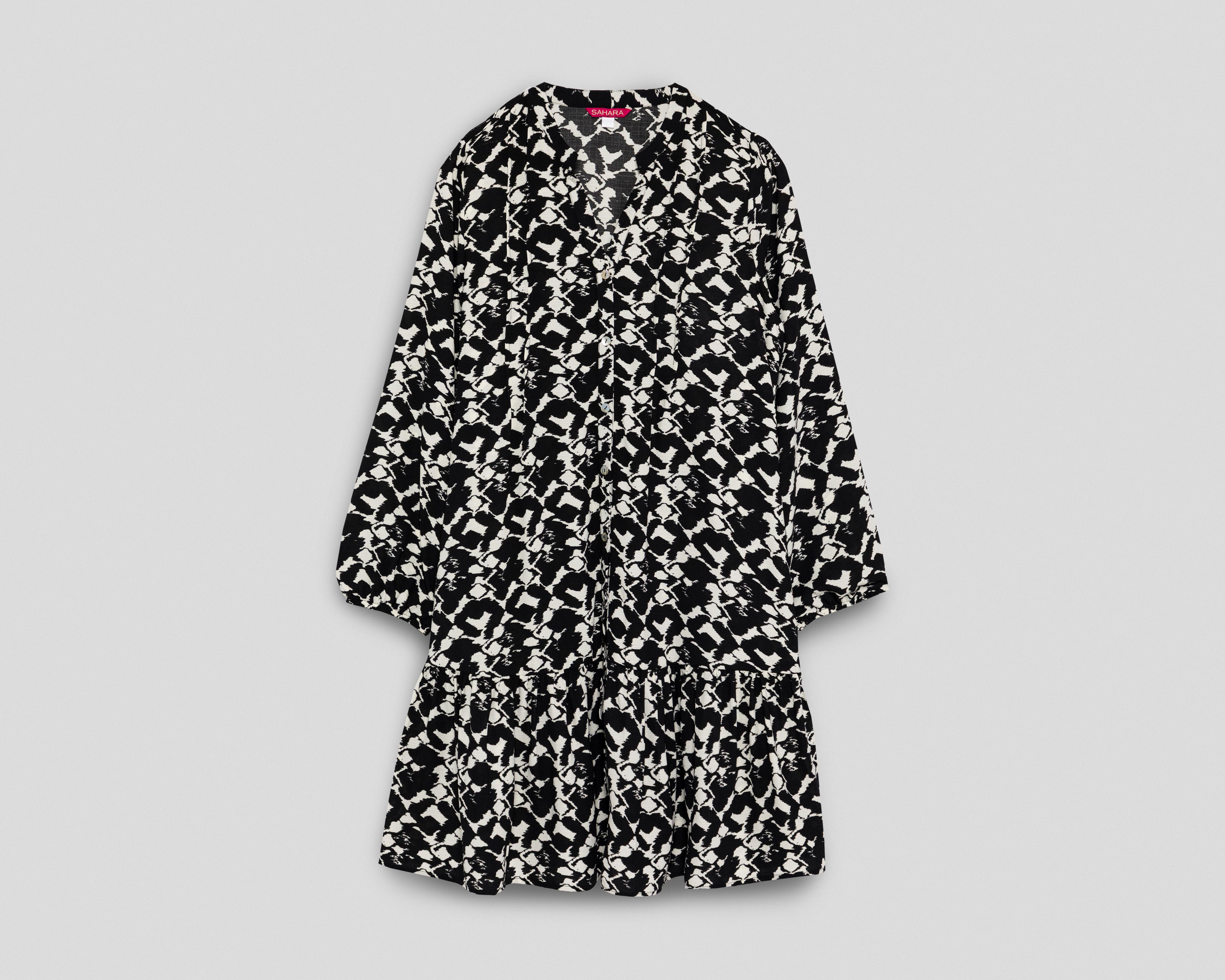 Foto 2 pulgar | Vestido Casual Sahara Estampado Manga Larga para Mujer