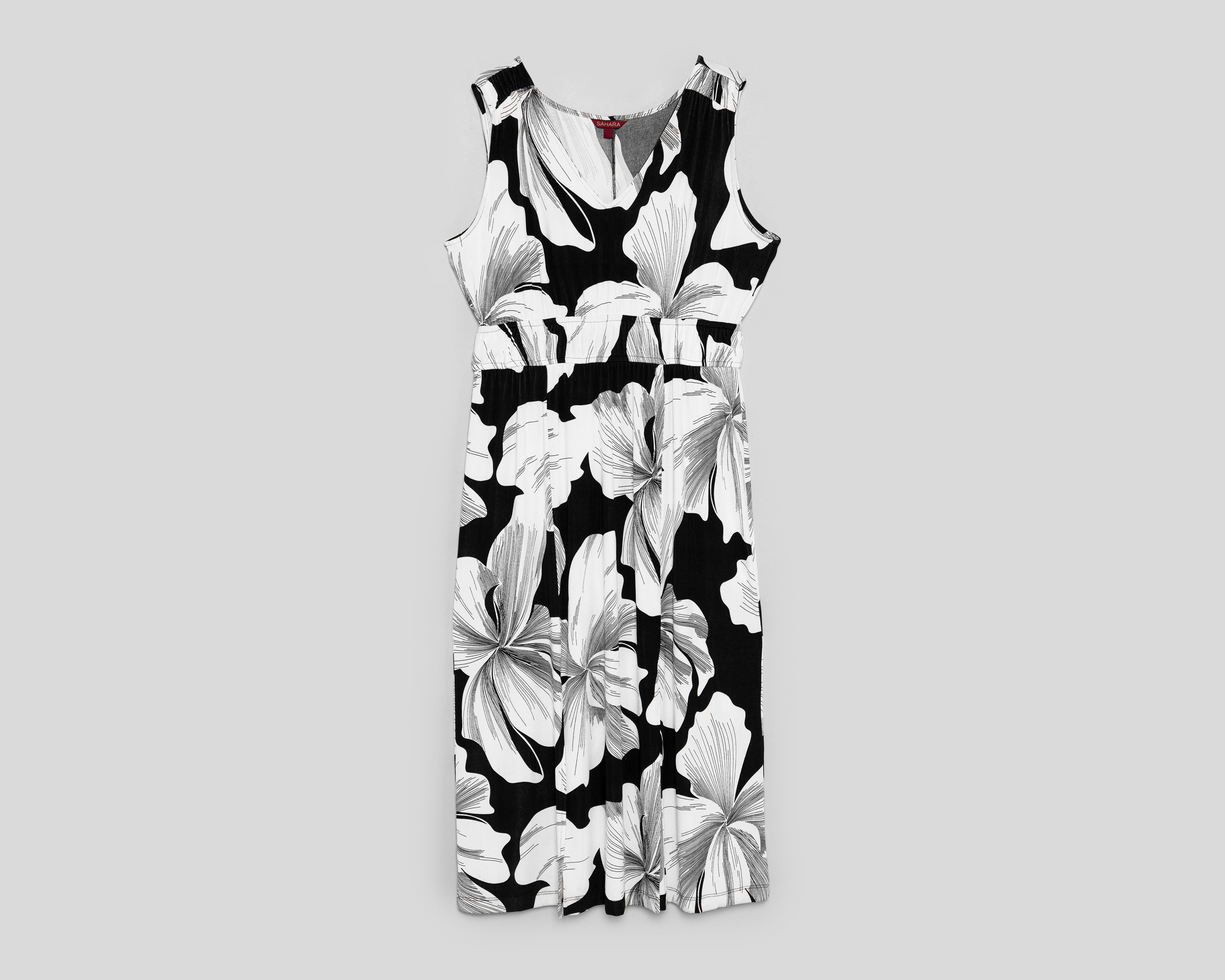 Foto 2 pulgar | Vestido Casual Sahara Floral Cuello V sin Mangas para Mujer